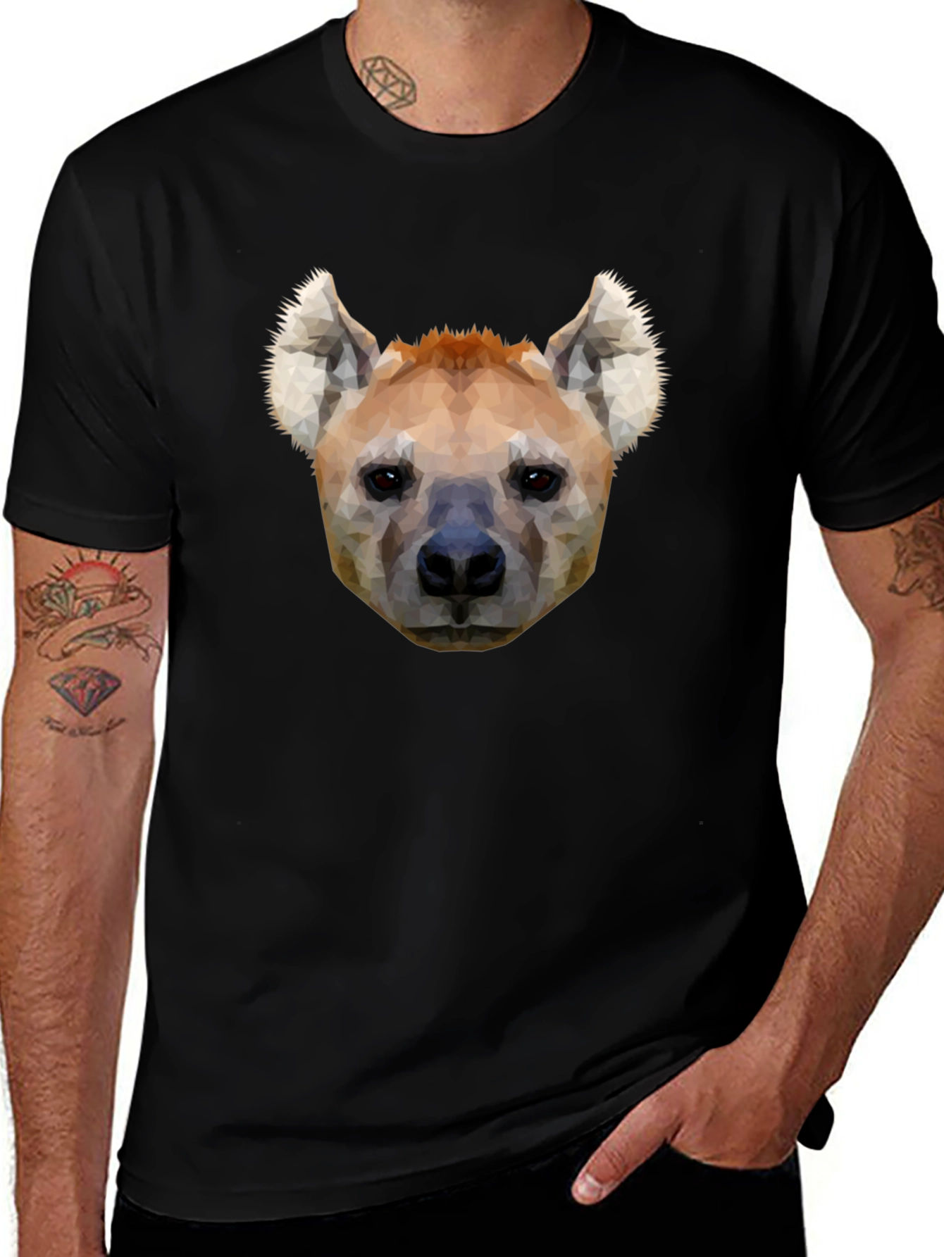 Hyena Head Graphic Black T-Shirt