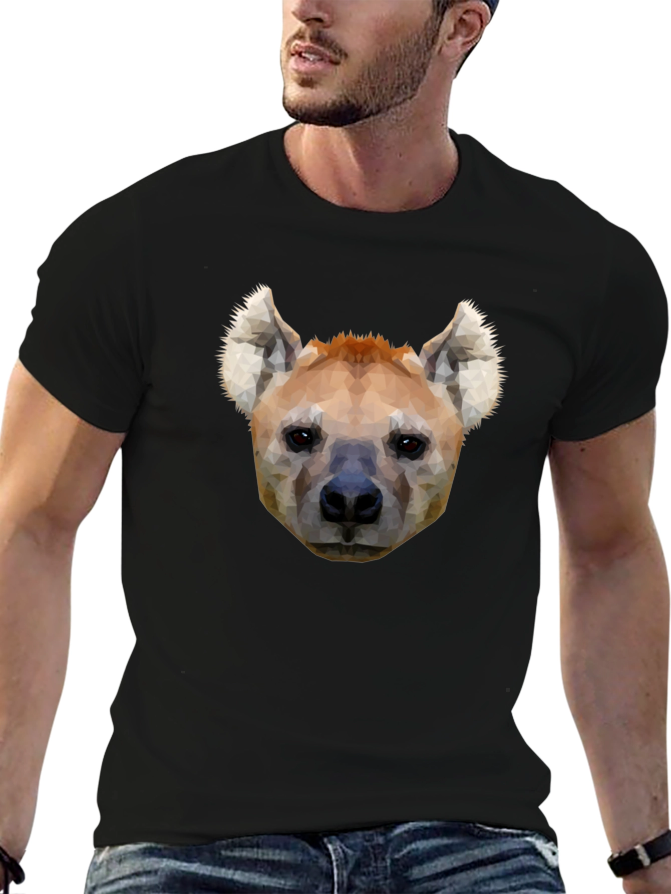 Hyena Head Graphic Black T-Shirt