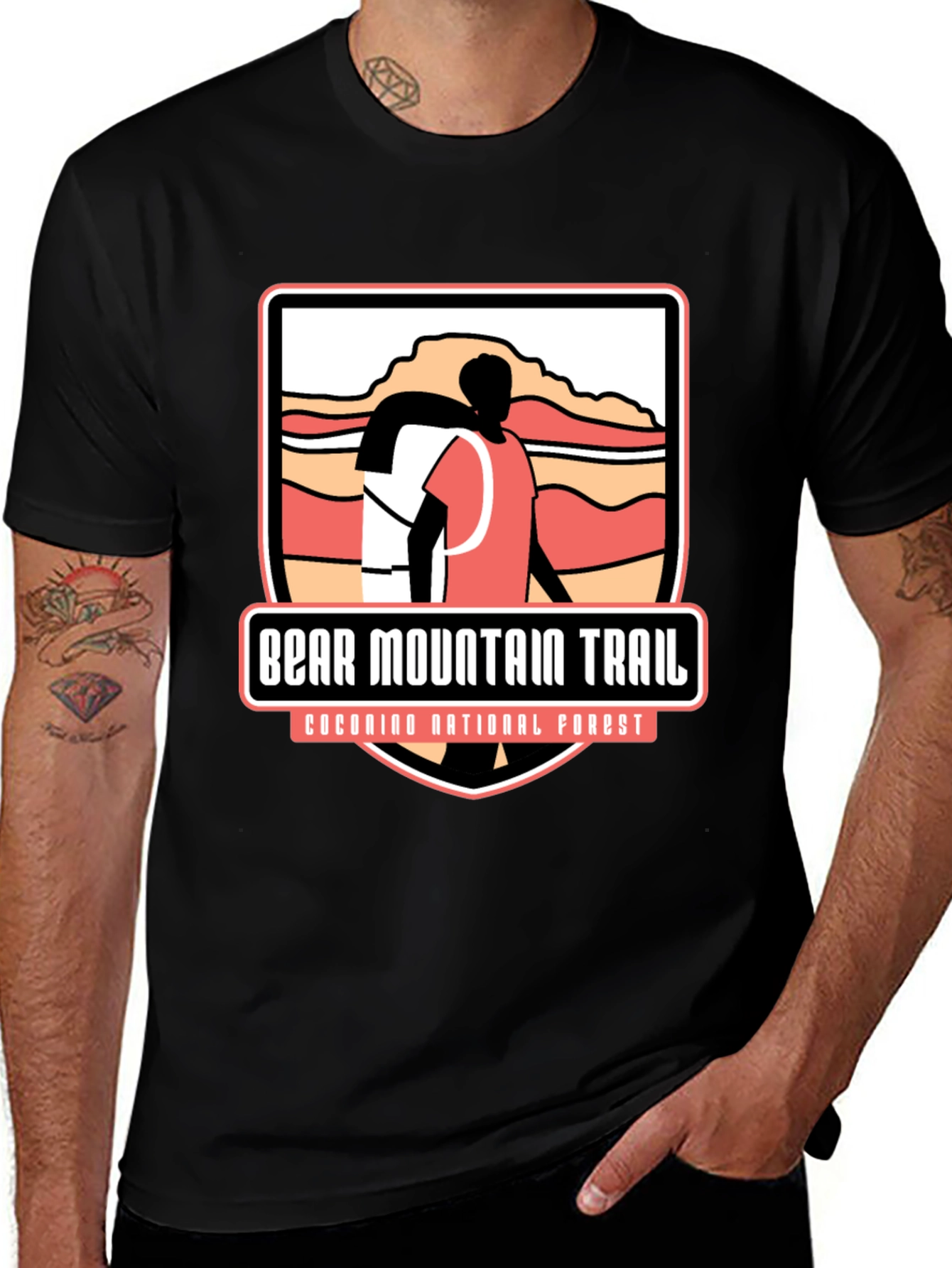 Bear Mountain Trail Black Graphic Tee