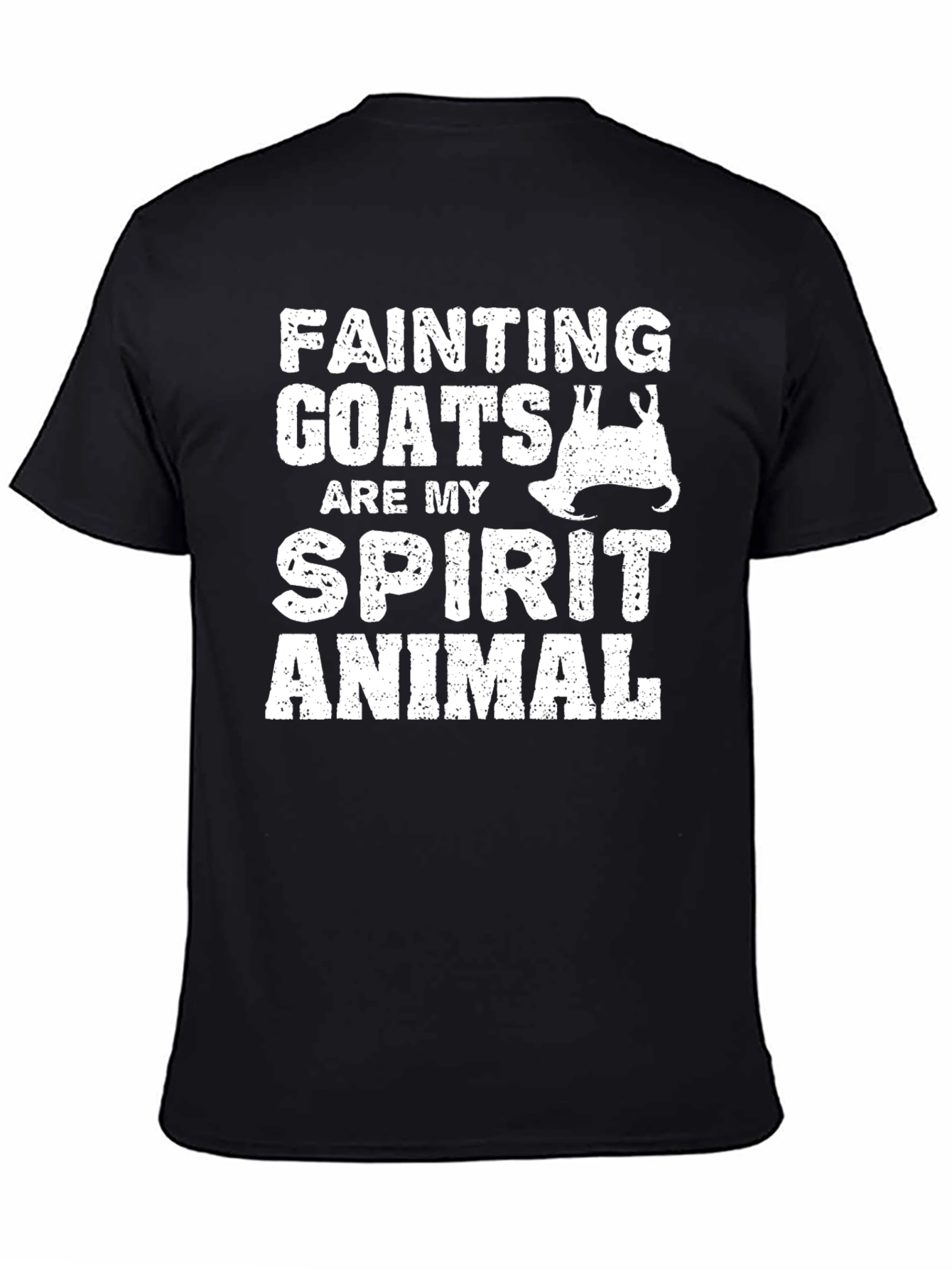 Fainting Goats Are My Spirit Animal Black T-Shirt