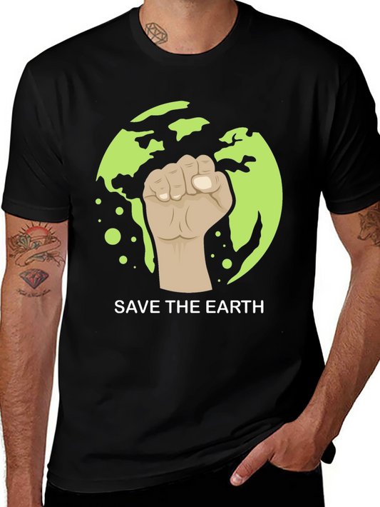 Save the Earth Graphic Tee - Black