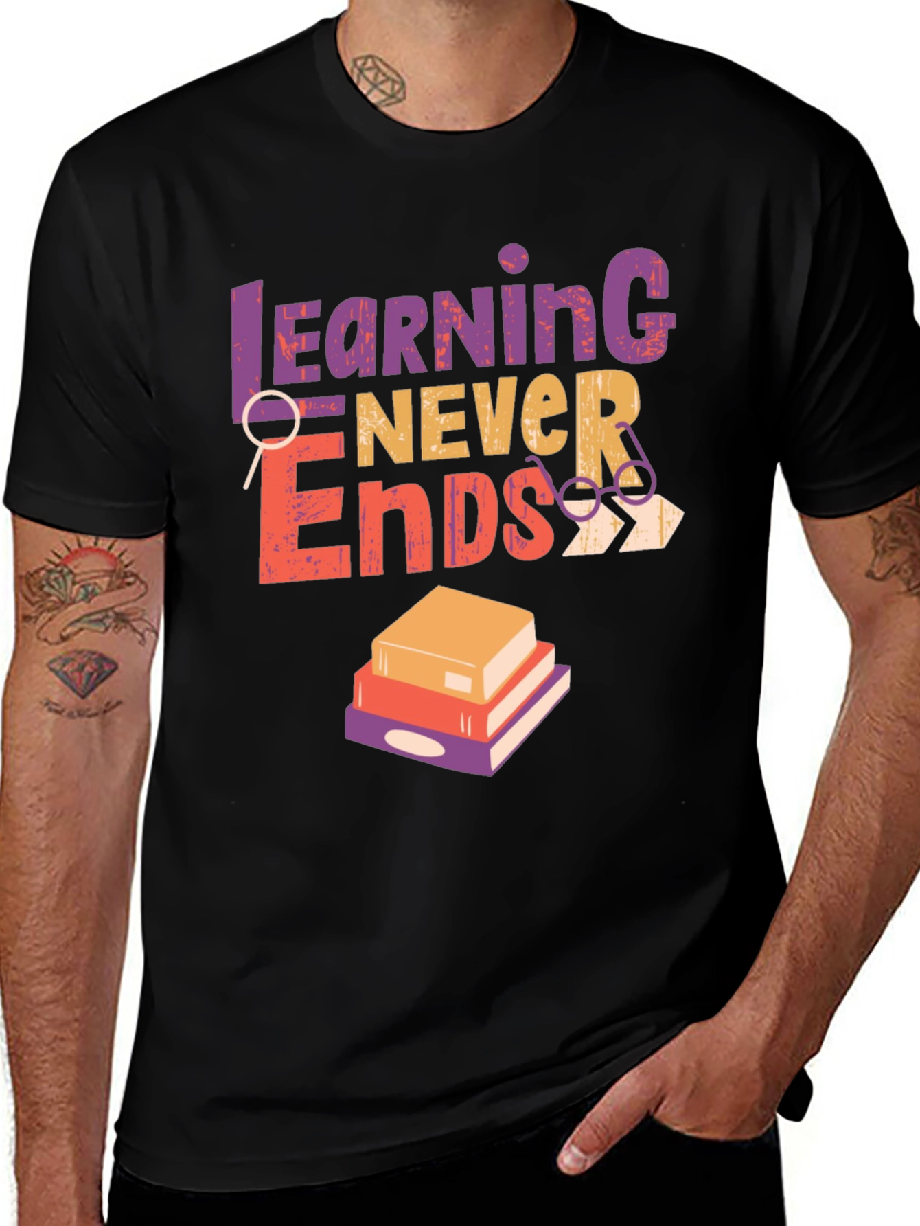 Learning Never Ends Graphic Tee