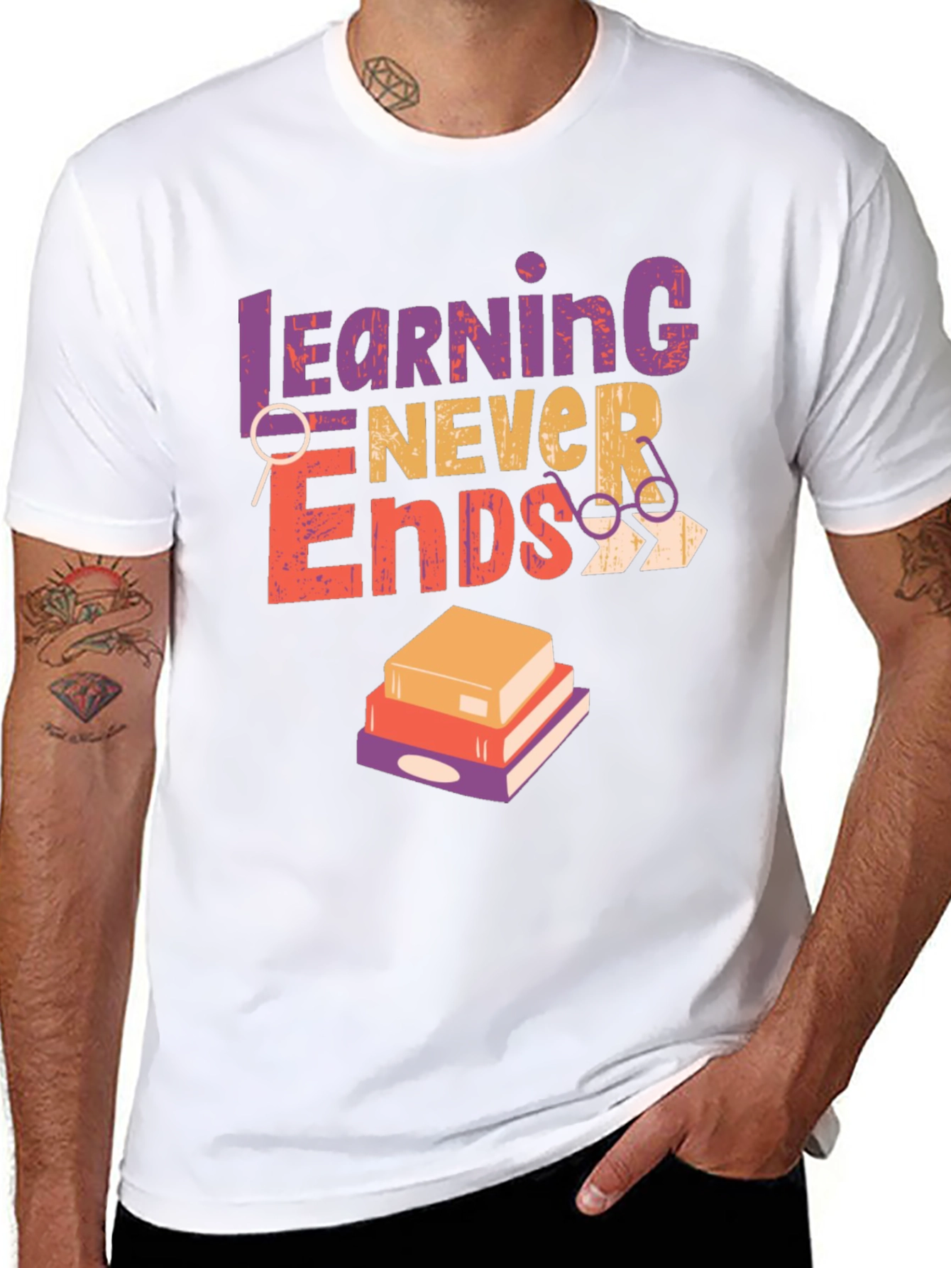 Learning Never Ends Graphic Tee