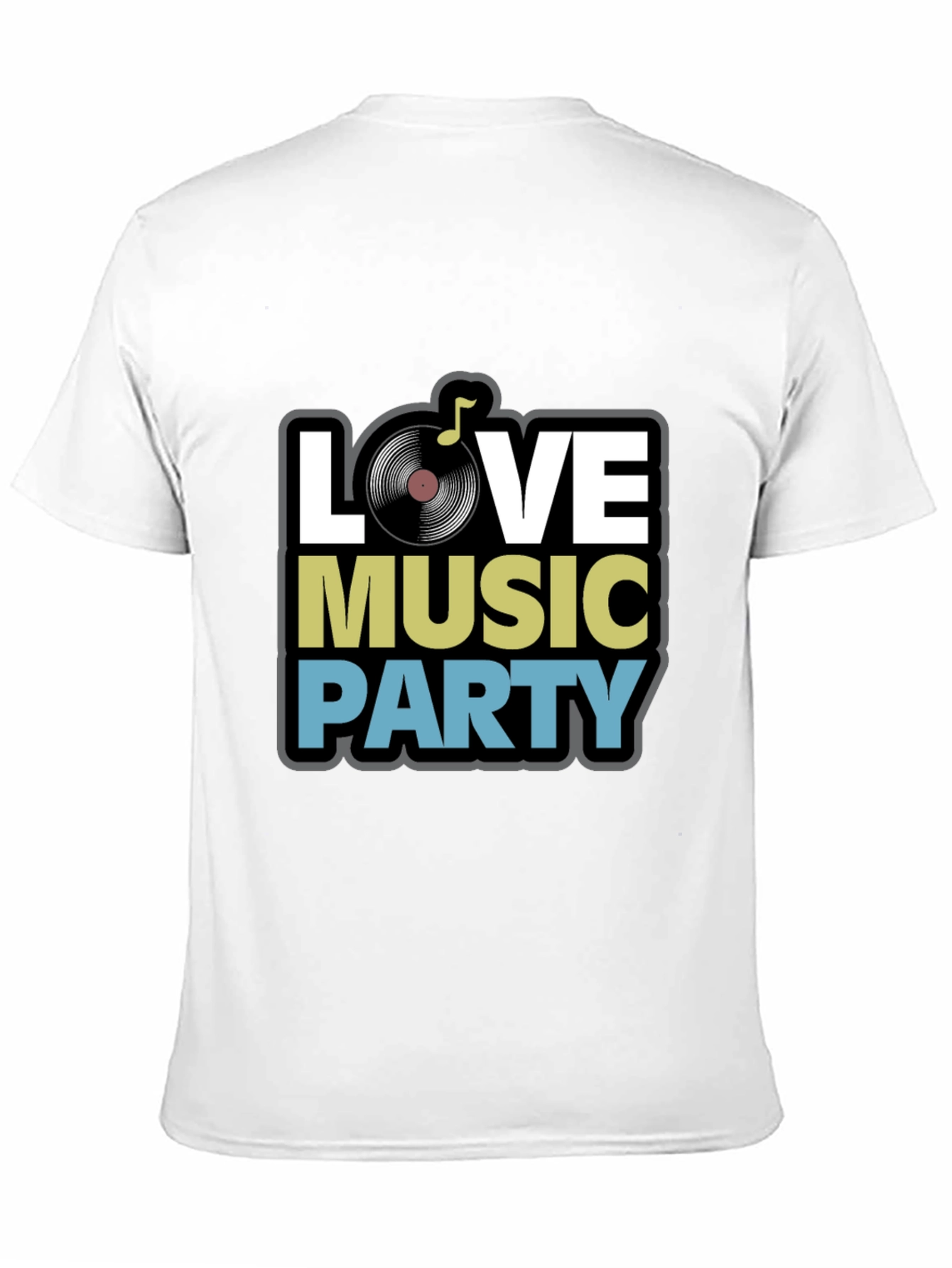 Love Music Party Black T-Shirt