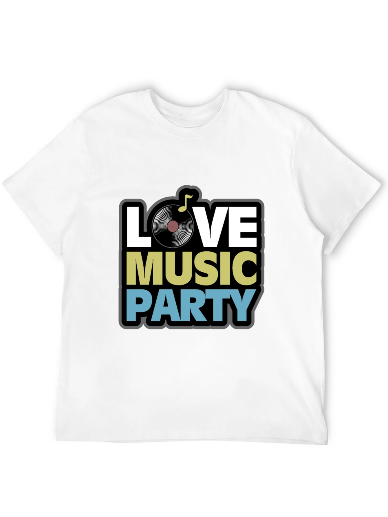 Love Music Party Black T-Shirt