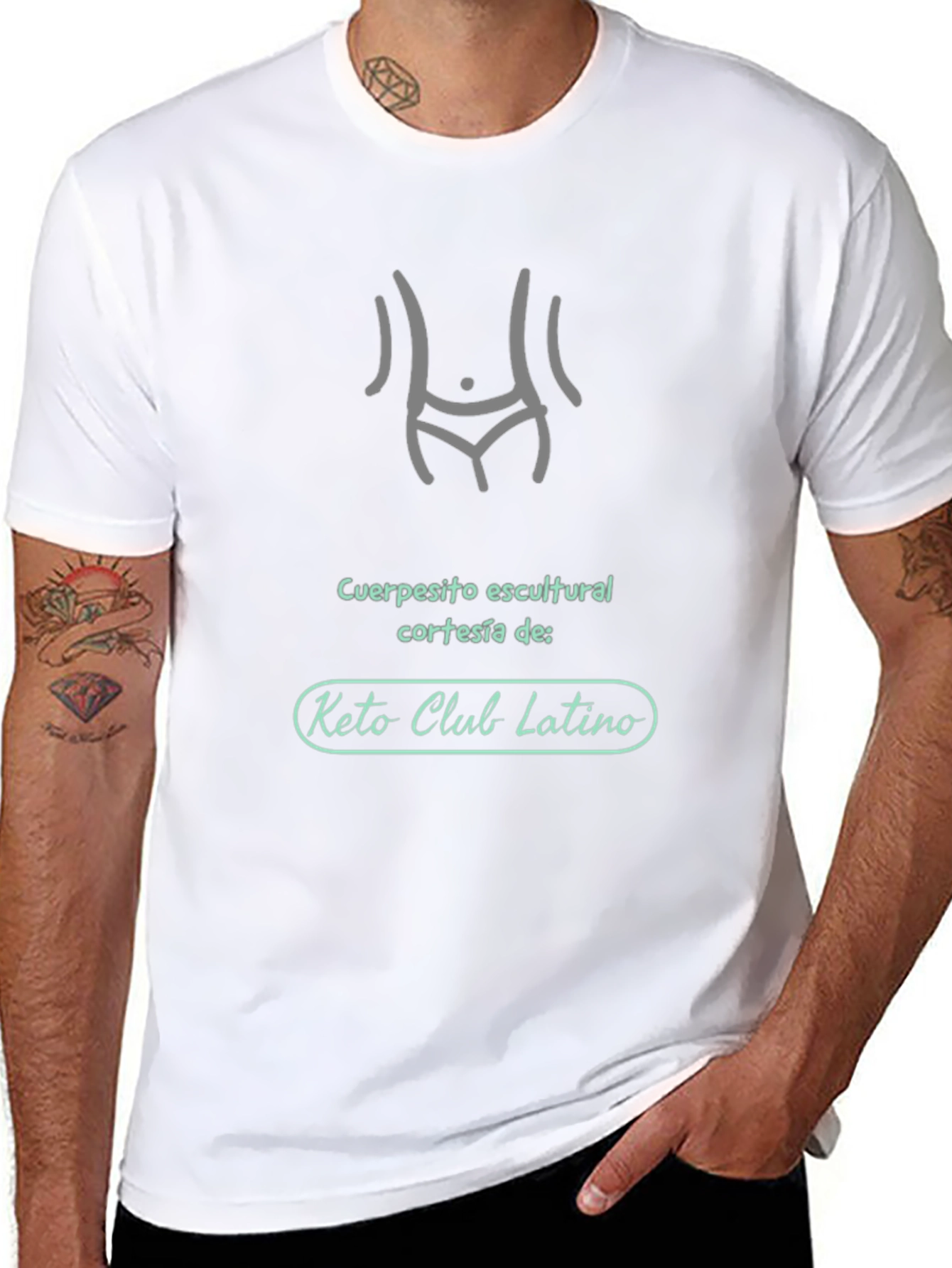 Keto Club Latino Sculpted Body T-Shirt