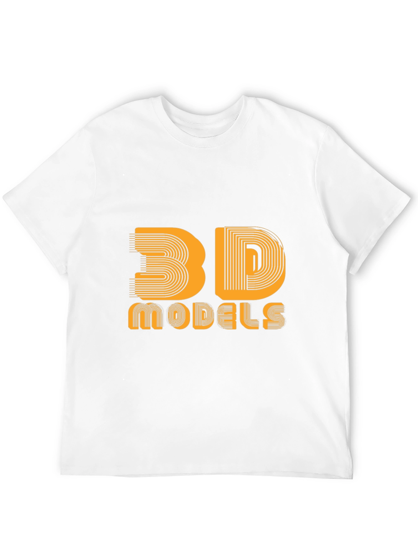 3D Models Graphic Tee - Cool Design Black T-Shirt