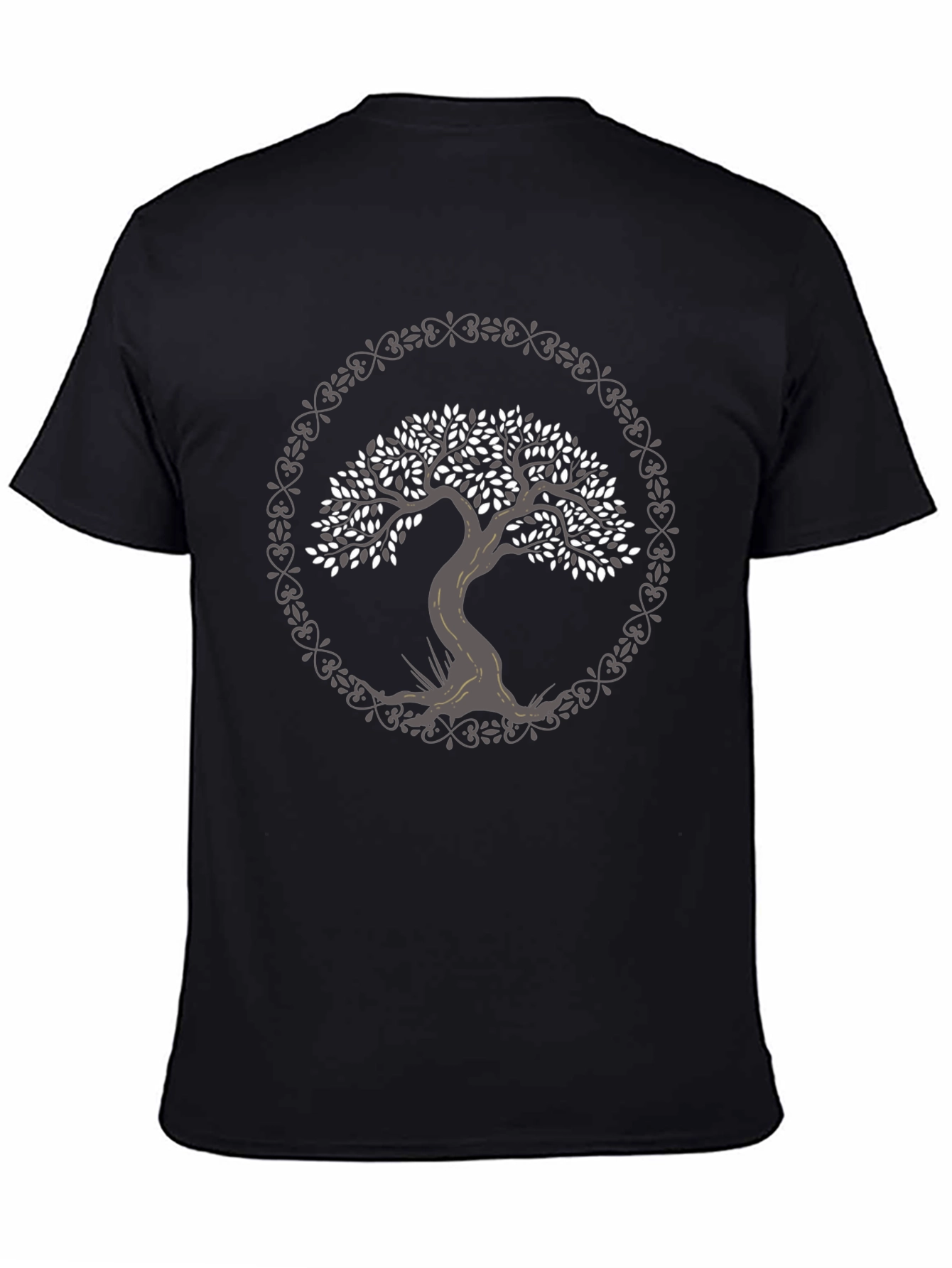 Tree of Life Graphic Tee - Black Cotton Shirt