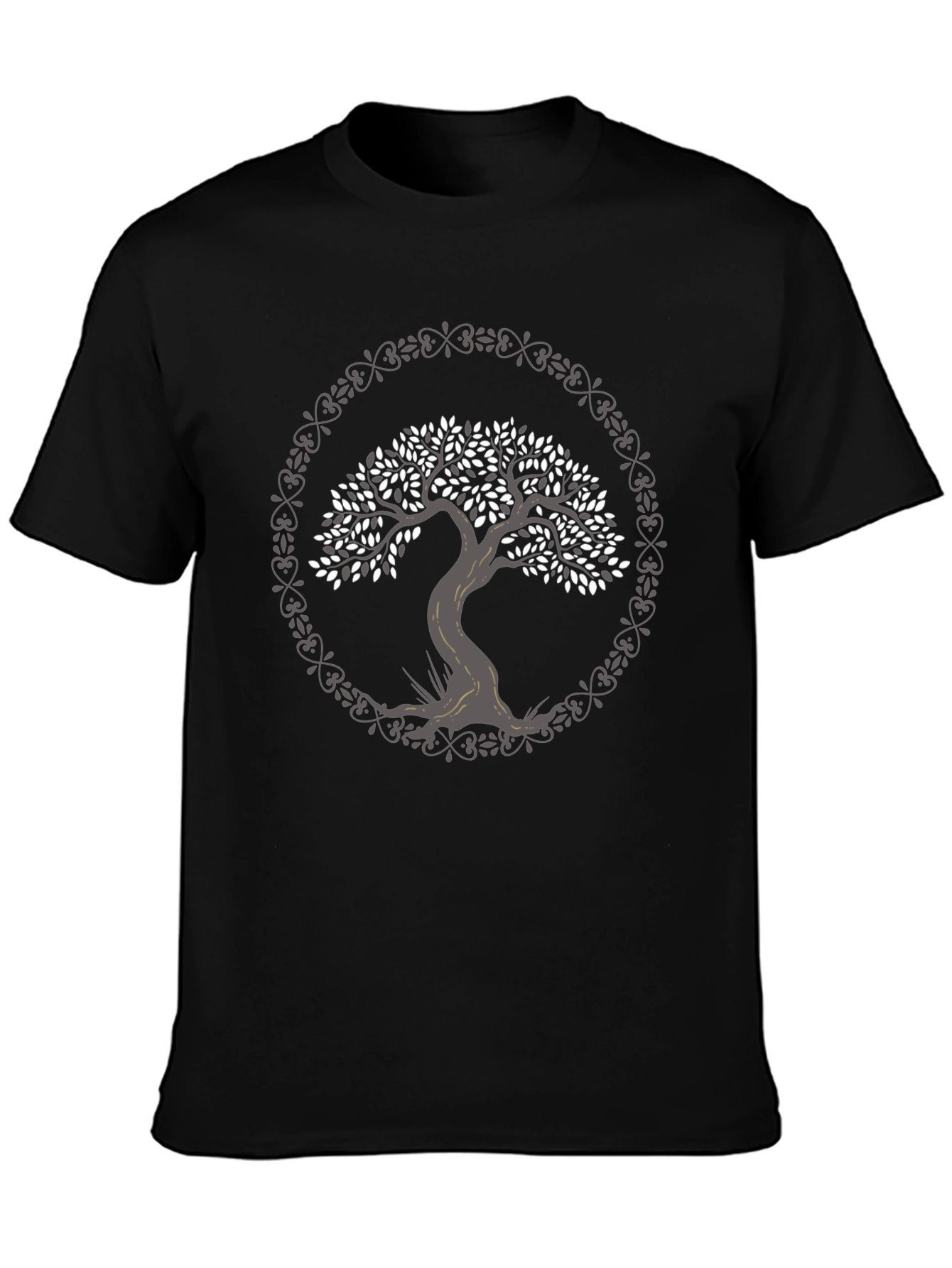 Tree of Life Graphic Tee - Black Cotton Shirt