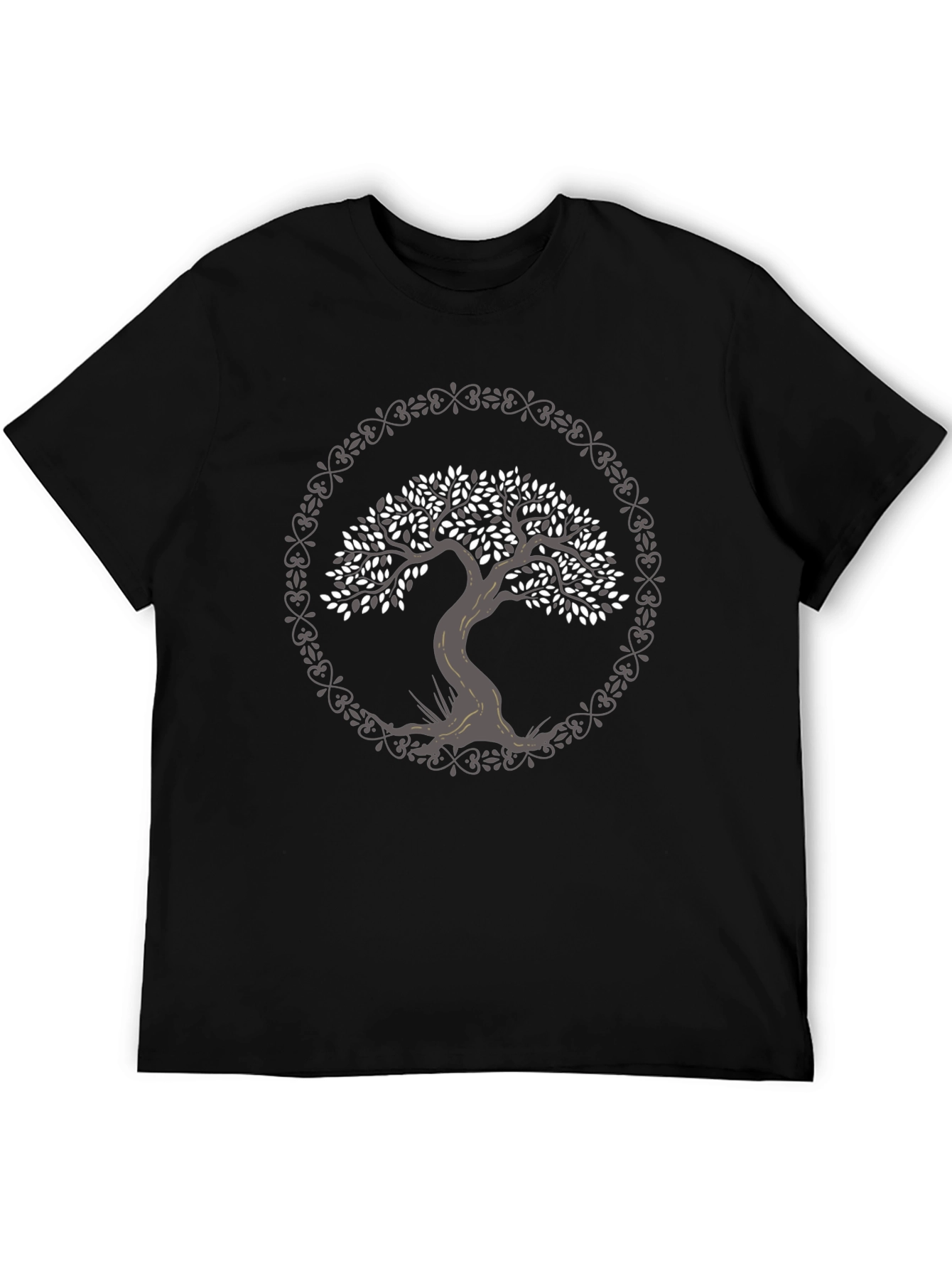 Tree of Life Graphic Tee - Black Cotton Shirt