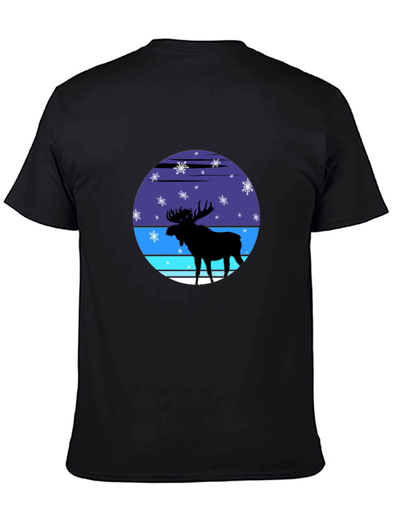 Moose Silhouette Winter Graphic Tee