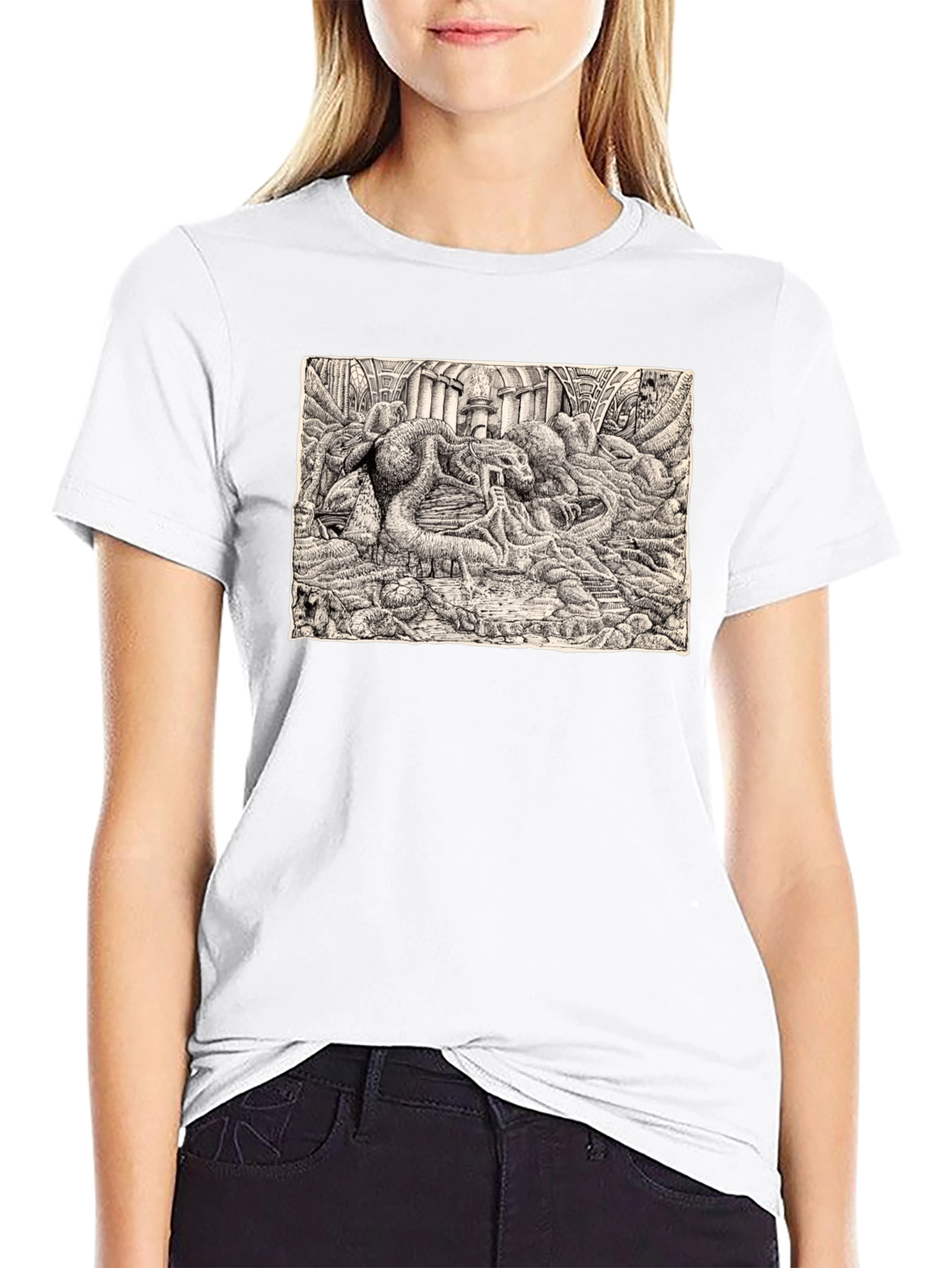 Graphic Dragon Art Black T-Shirt