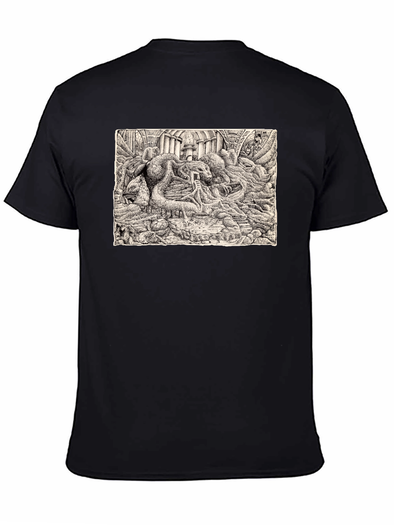 Graphic Dragon Art Black T-Shirt