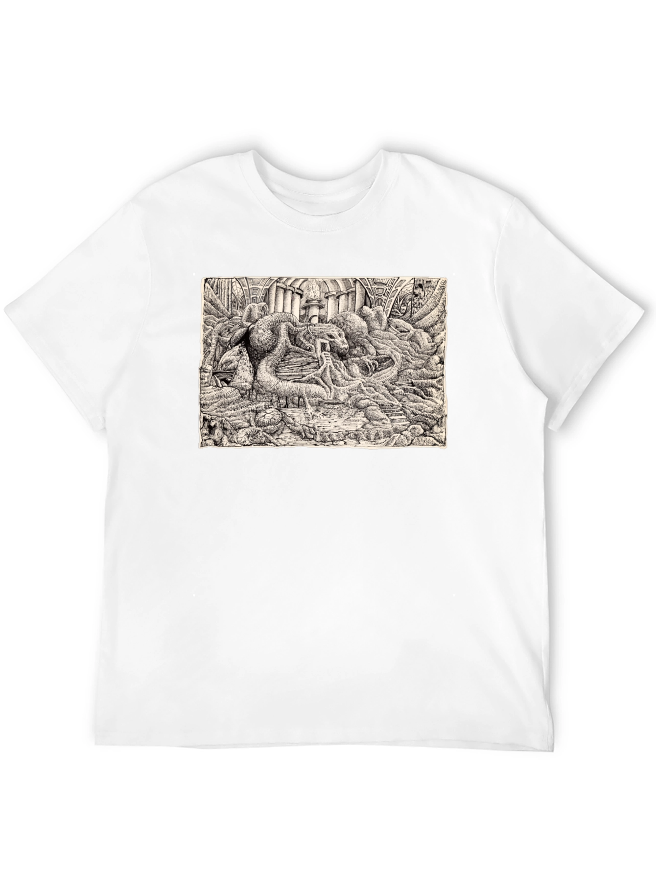 Graphic Dragon Art Black T-Shirt