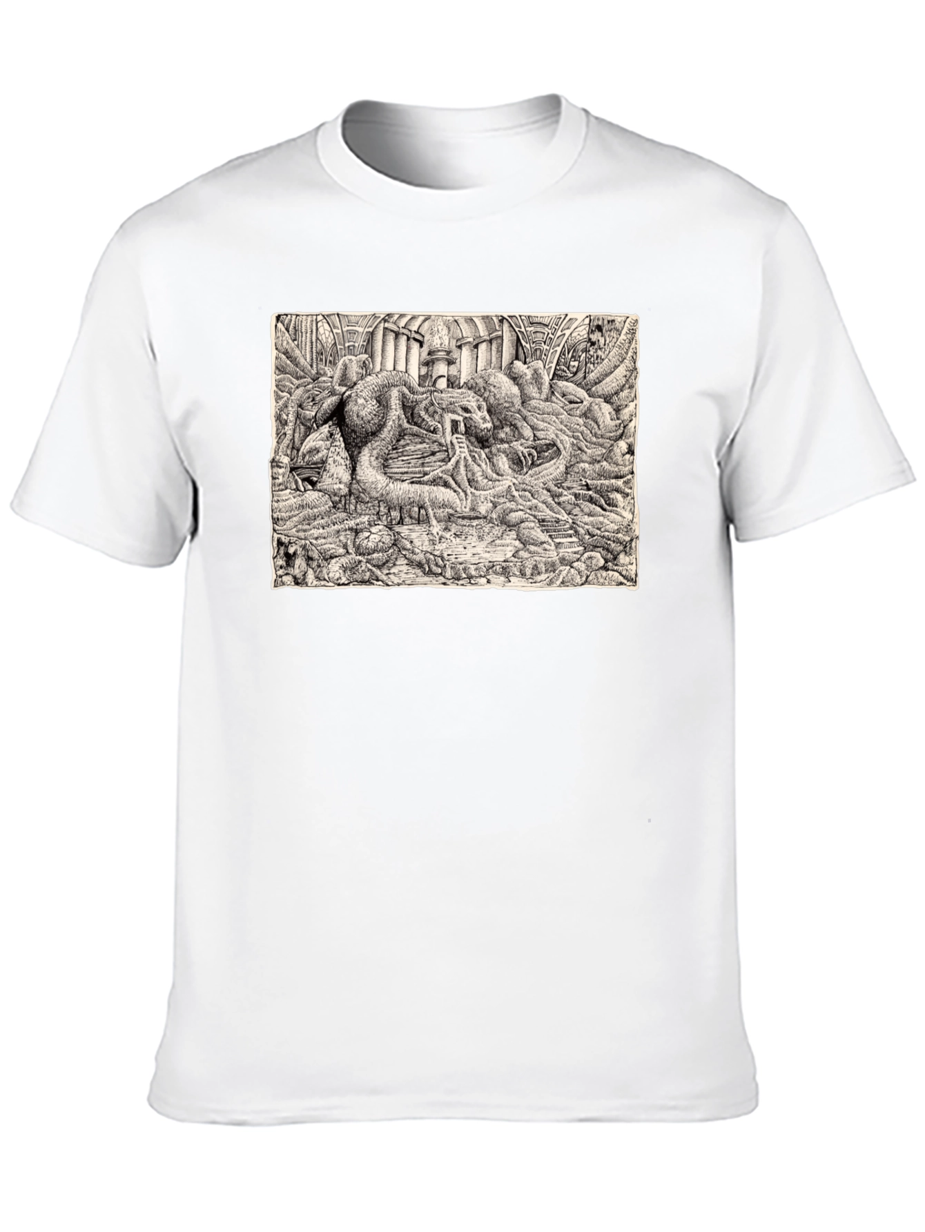 Graphic Dragon Art Black T-Shirt