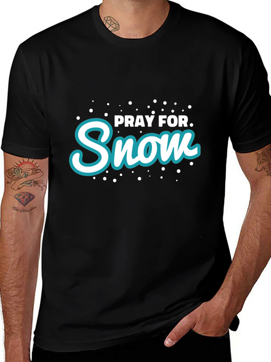 Pray for Snow Graphic Tee - Winter Fun