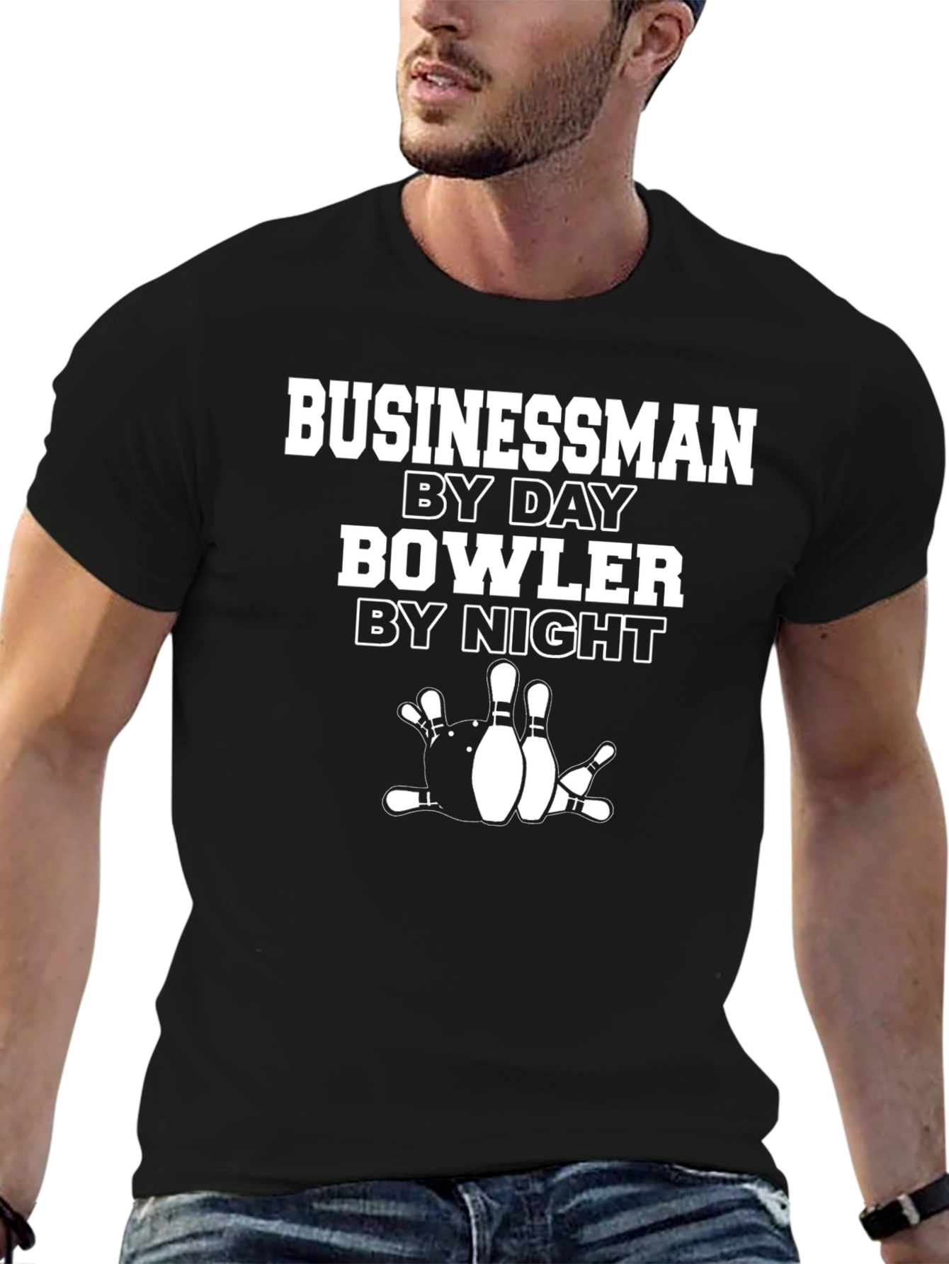 Businessman By Day Bowler By Night Graphic T-Shirt