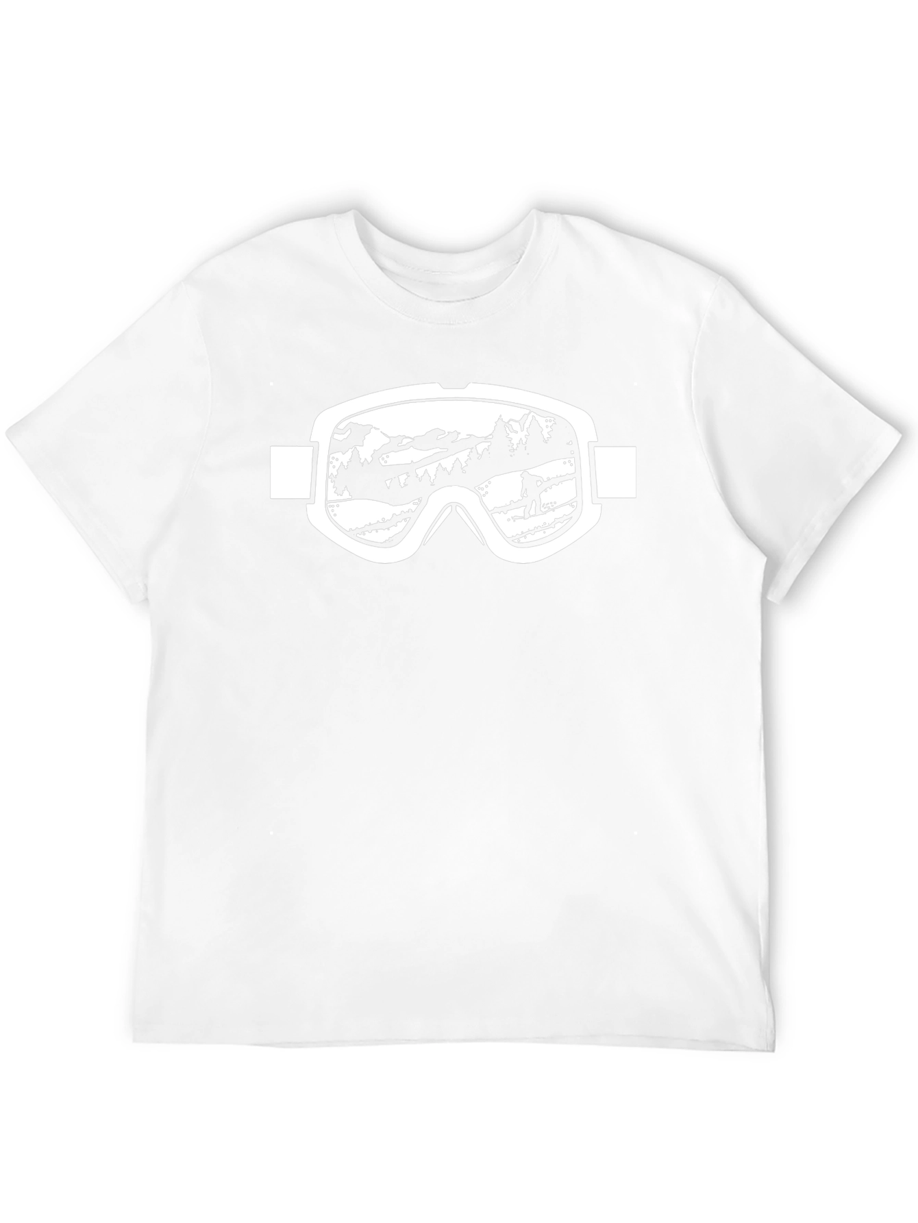 Ski Goggles Mountain Scene Black Tee