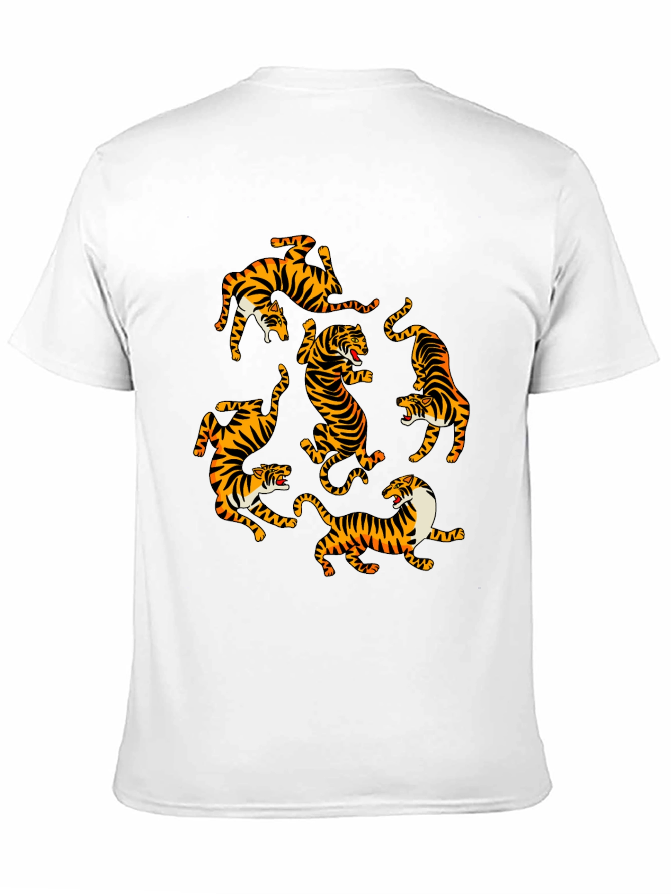 Tiger Graphic Print Crew Neck T-Shirt