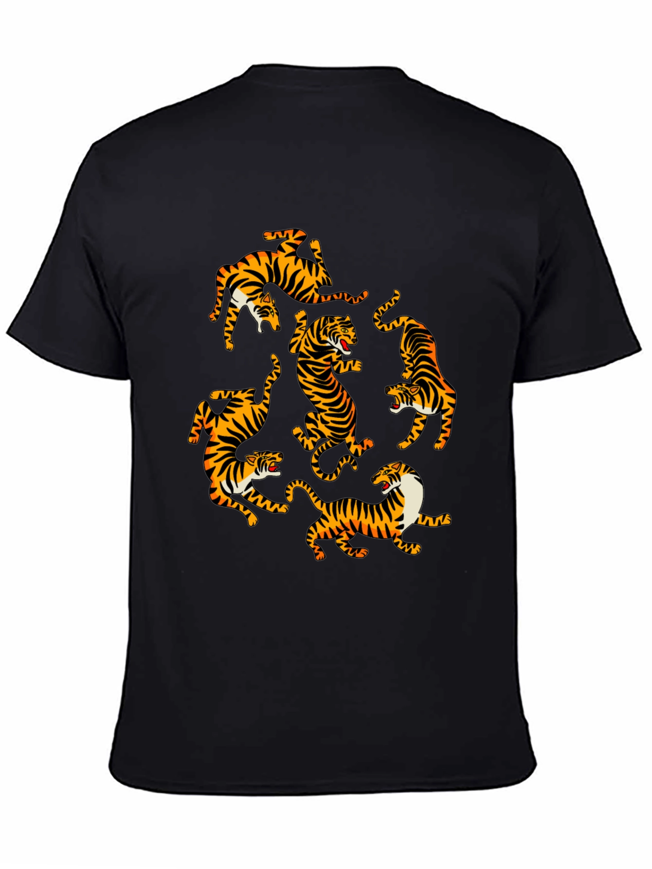 Tiger Graphic Print Crew Neck T-Shirt