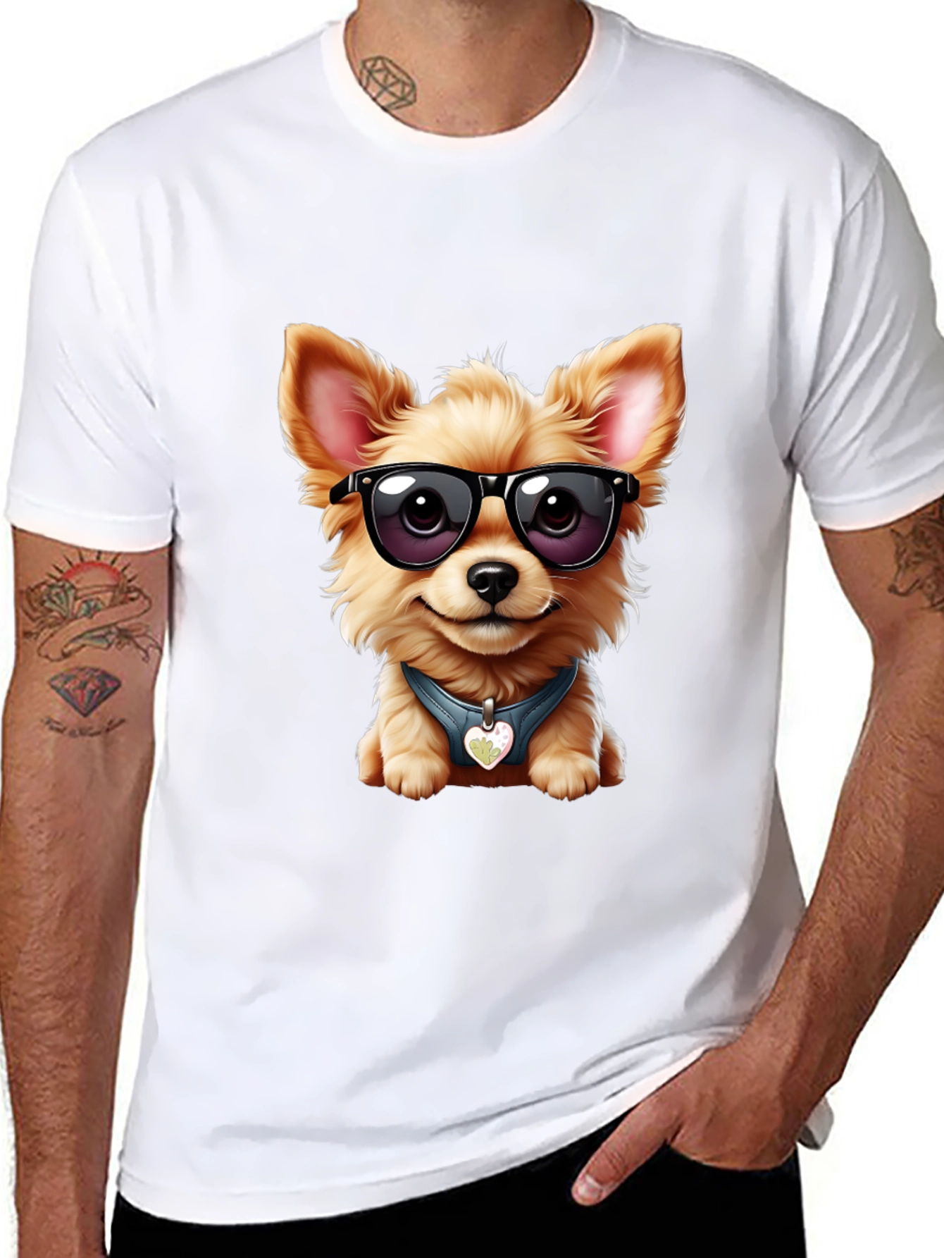 Cool Dog Tee: Stylish Canine Graphic T-Shirt