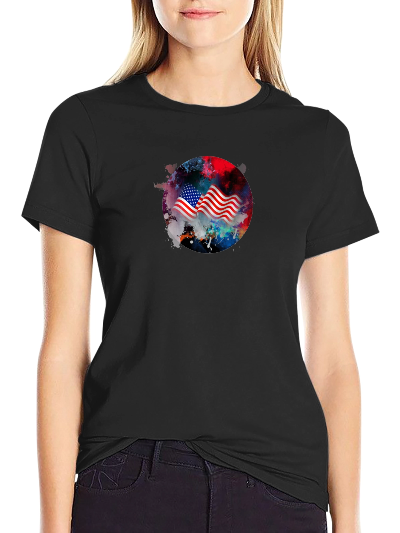 American Flag Graphic T-Shirt