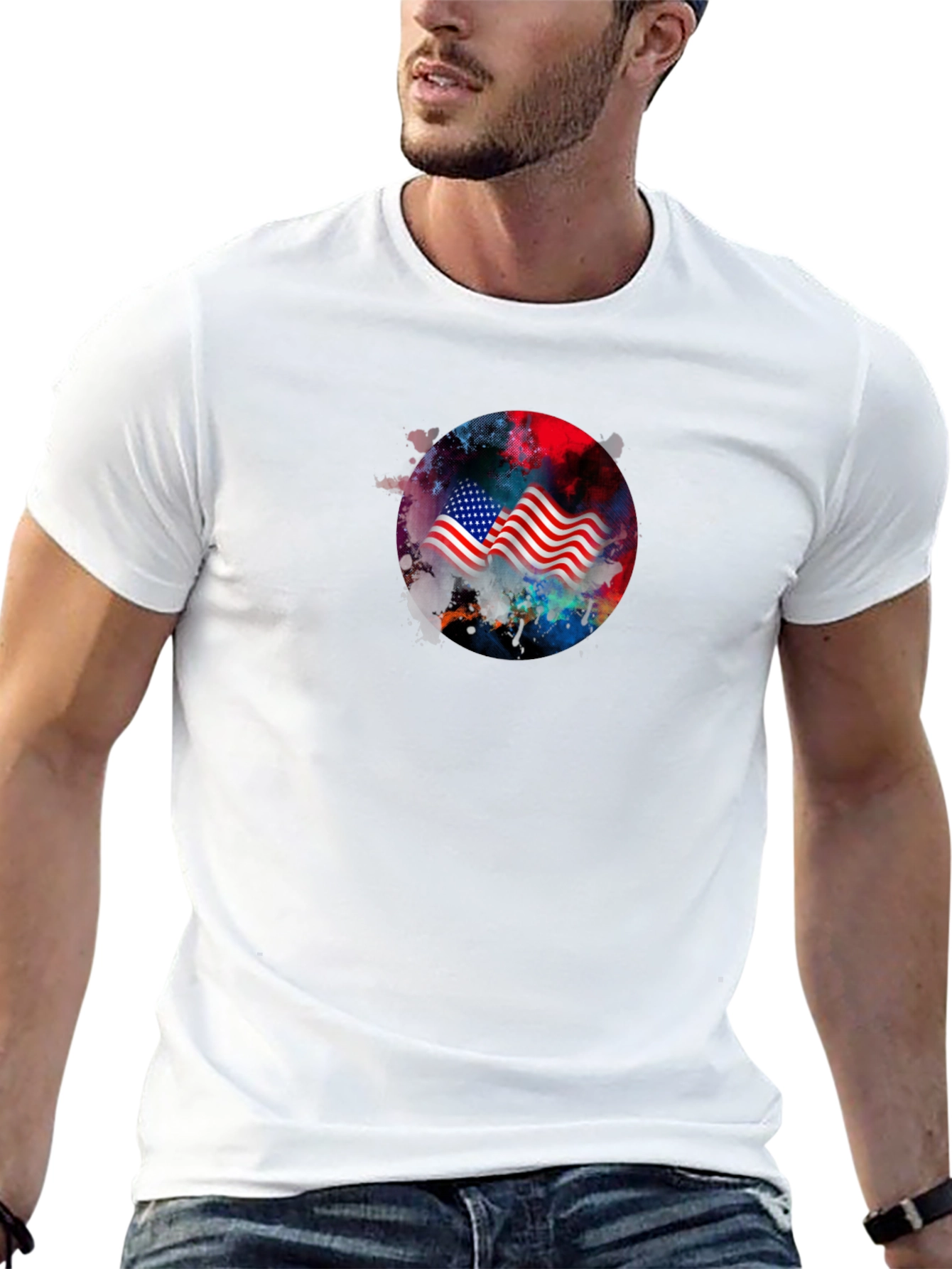 American Flag Graphic T-Shirt