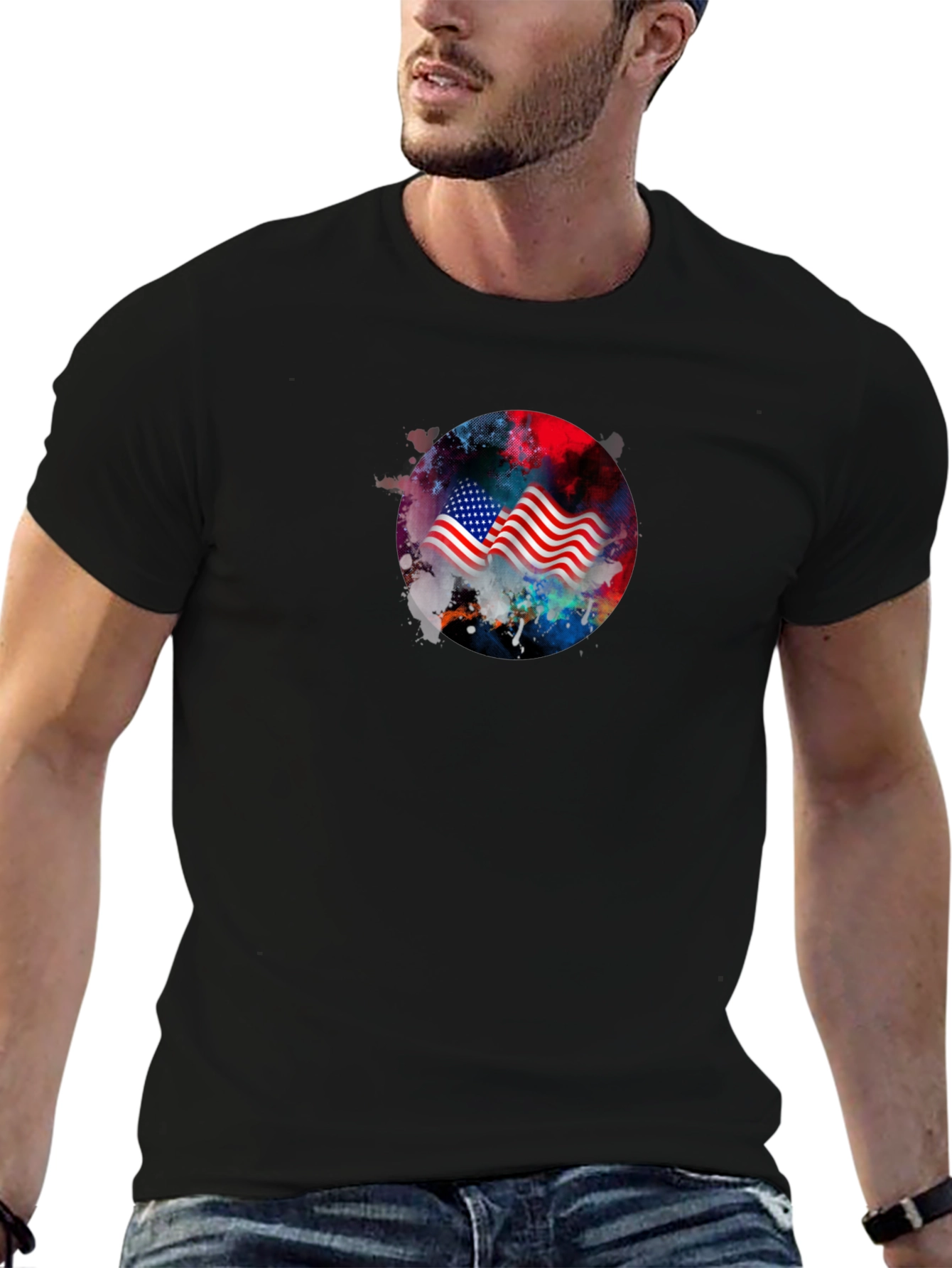 American Flag Graphic T-Shirt