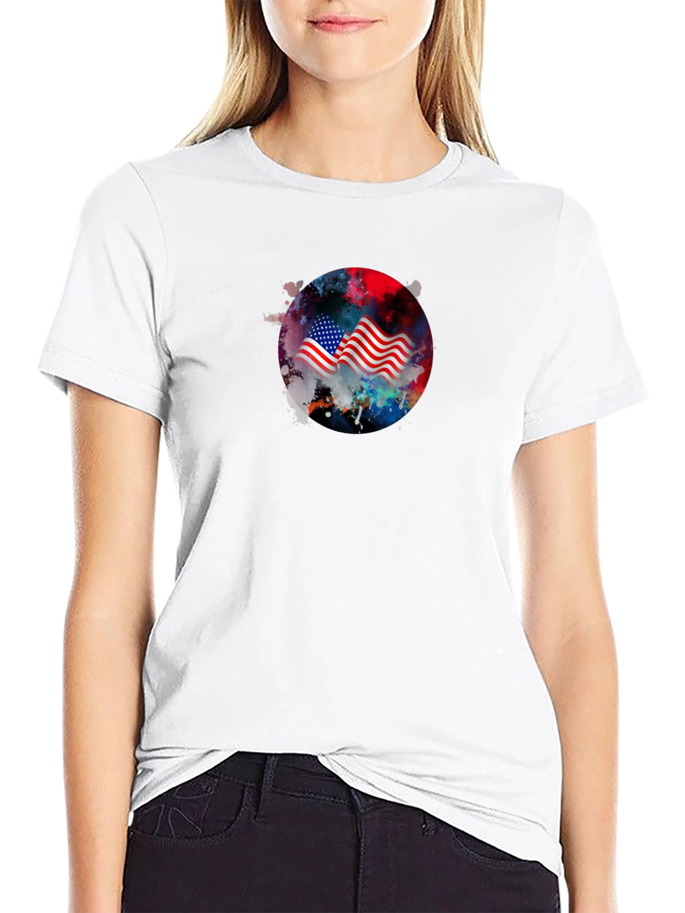 American Flag Graphic T-Shirt