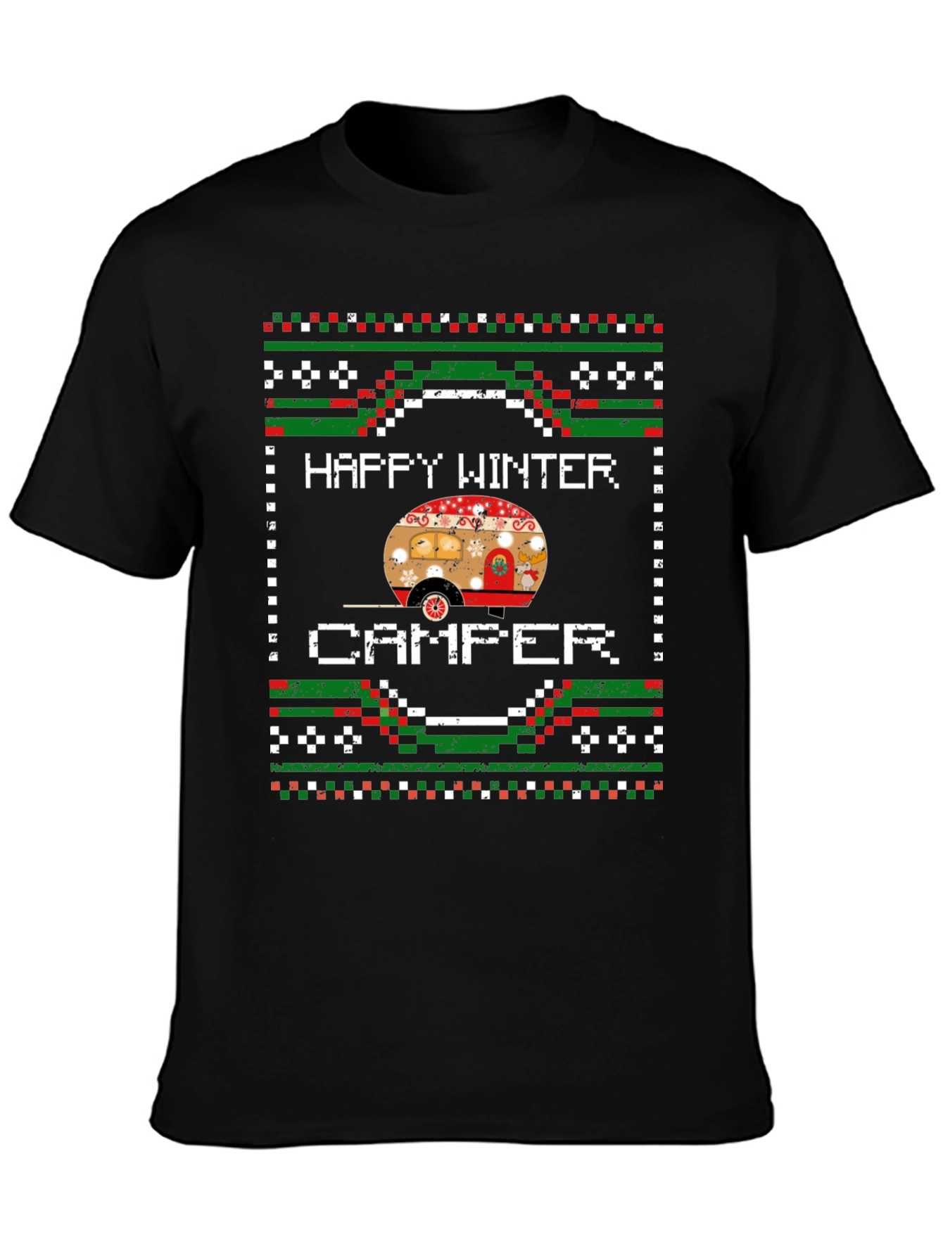 Happy Winter Camper Graphic T-Shirt