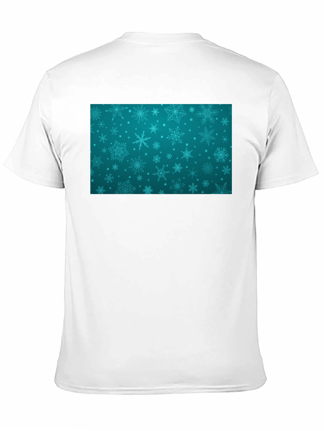 Snowflake Pattern Black T-Shirt