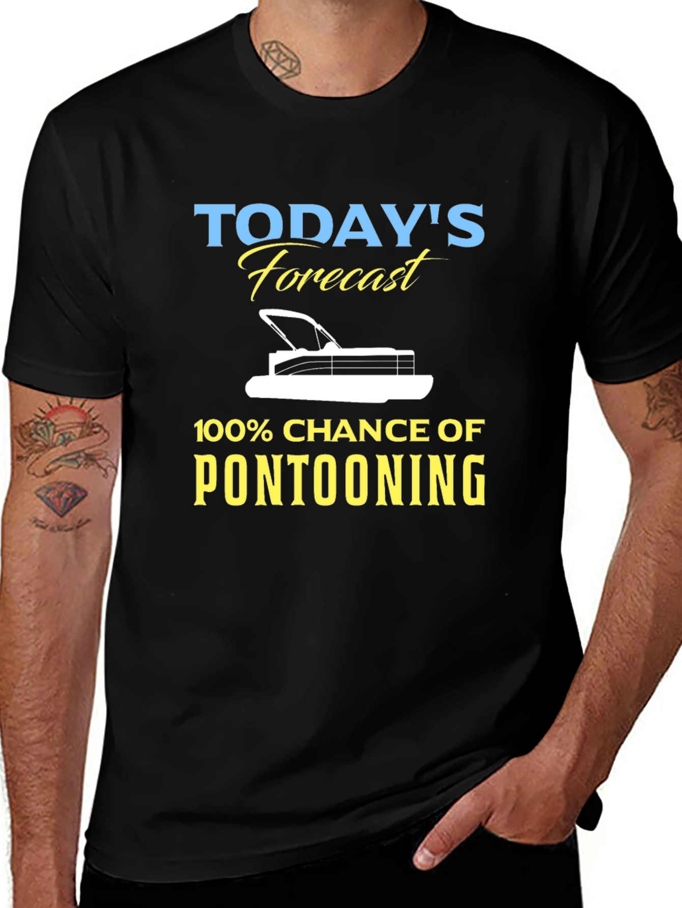 Pontooning Forecast Graphic Tee - Boating Shirt
