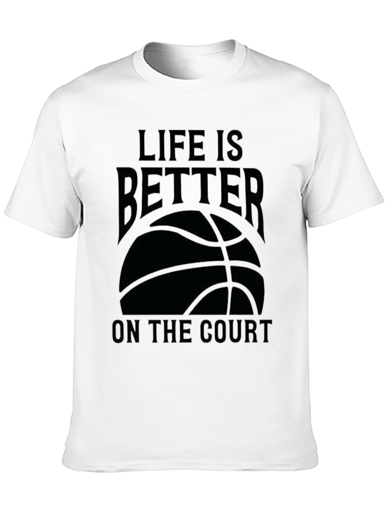 Life is Better on the Court - Black T-Shirt