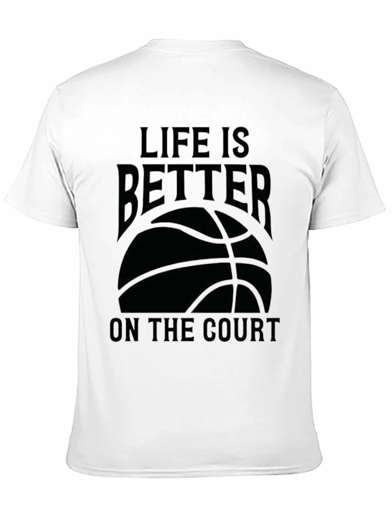 Life is Better on the Court - Black T-Shirt