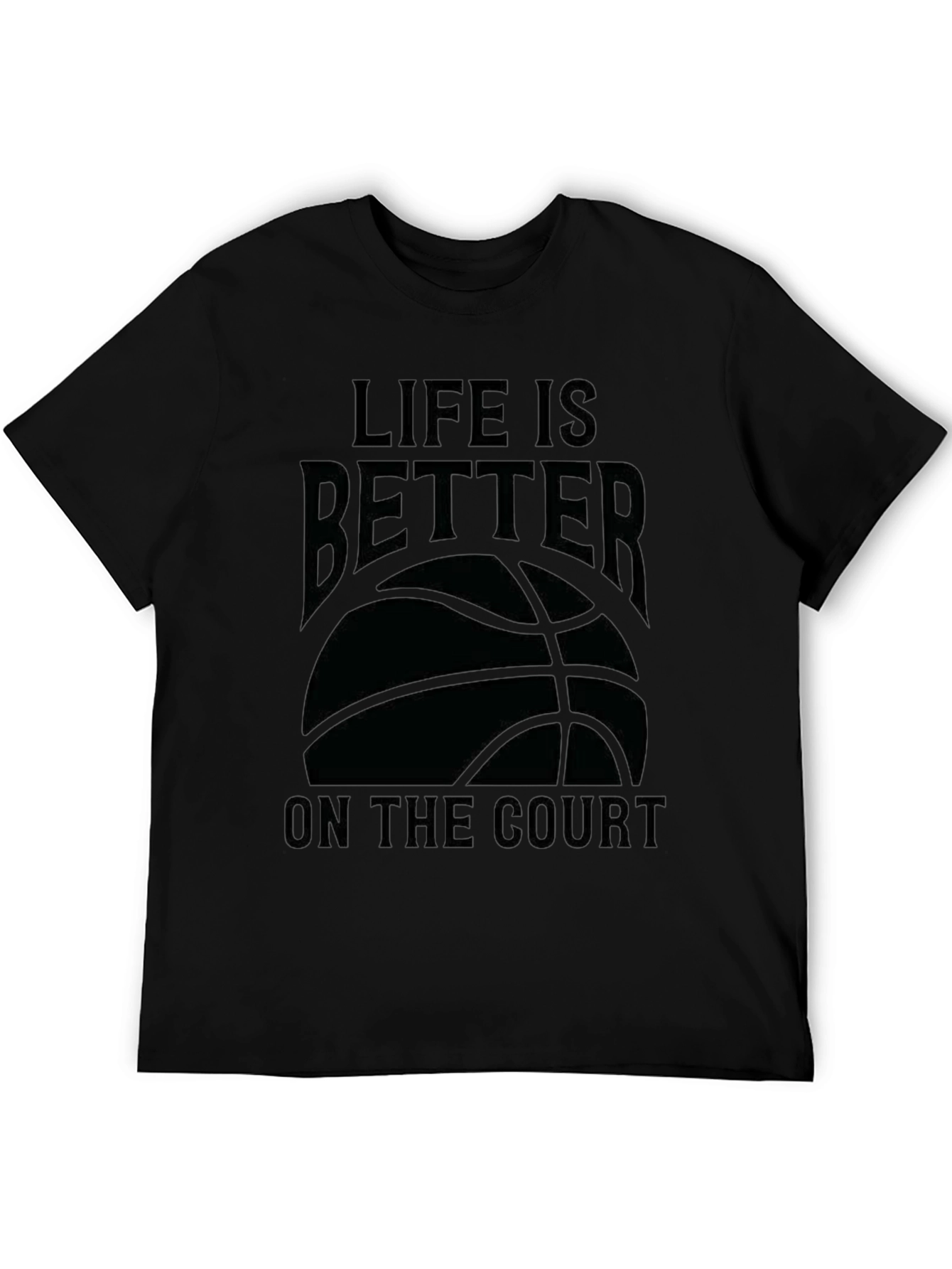 Life is Better on the Court - Black T-Shirt