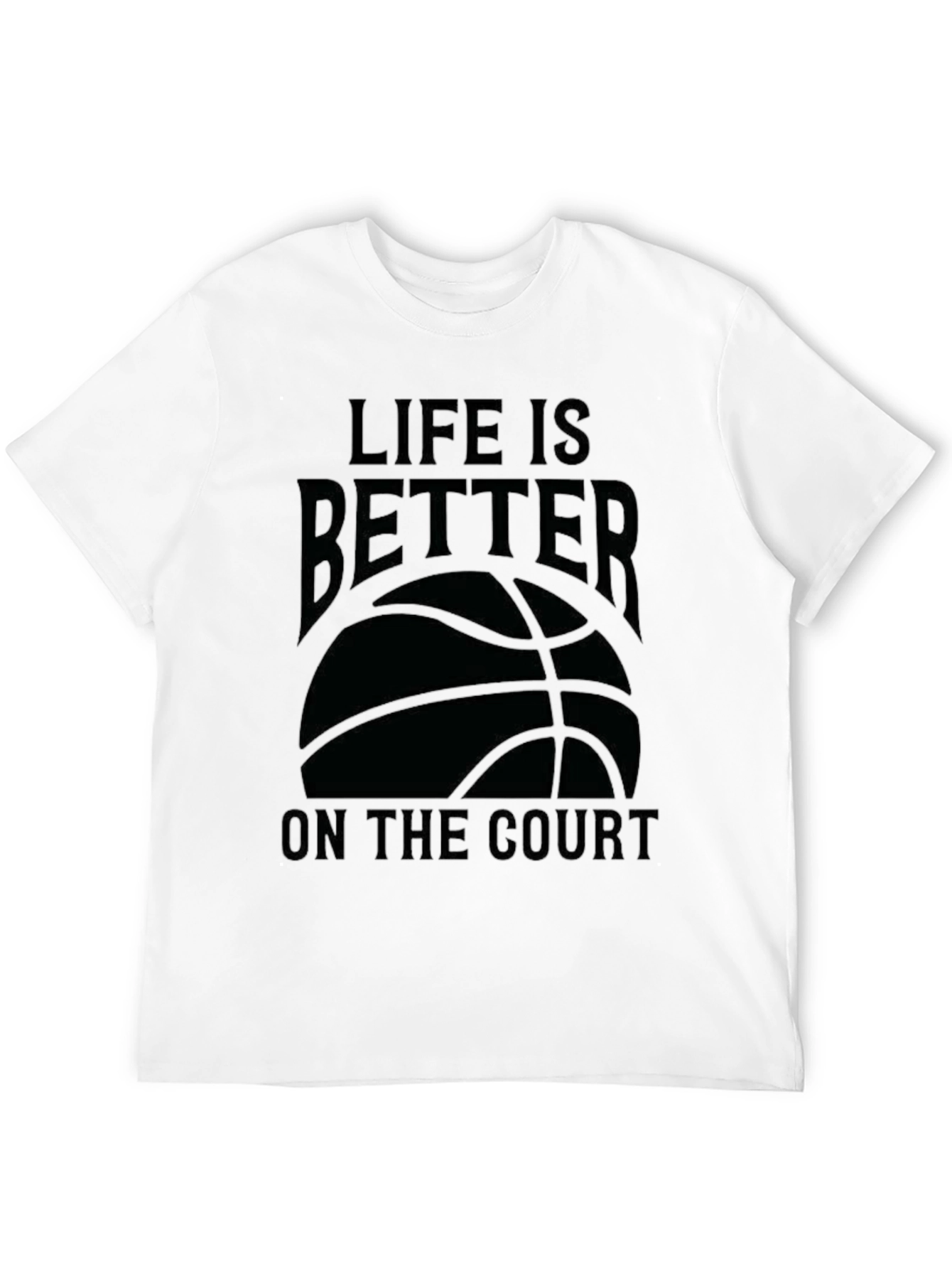 Life is Better on the Court - Black T-Shirt