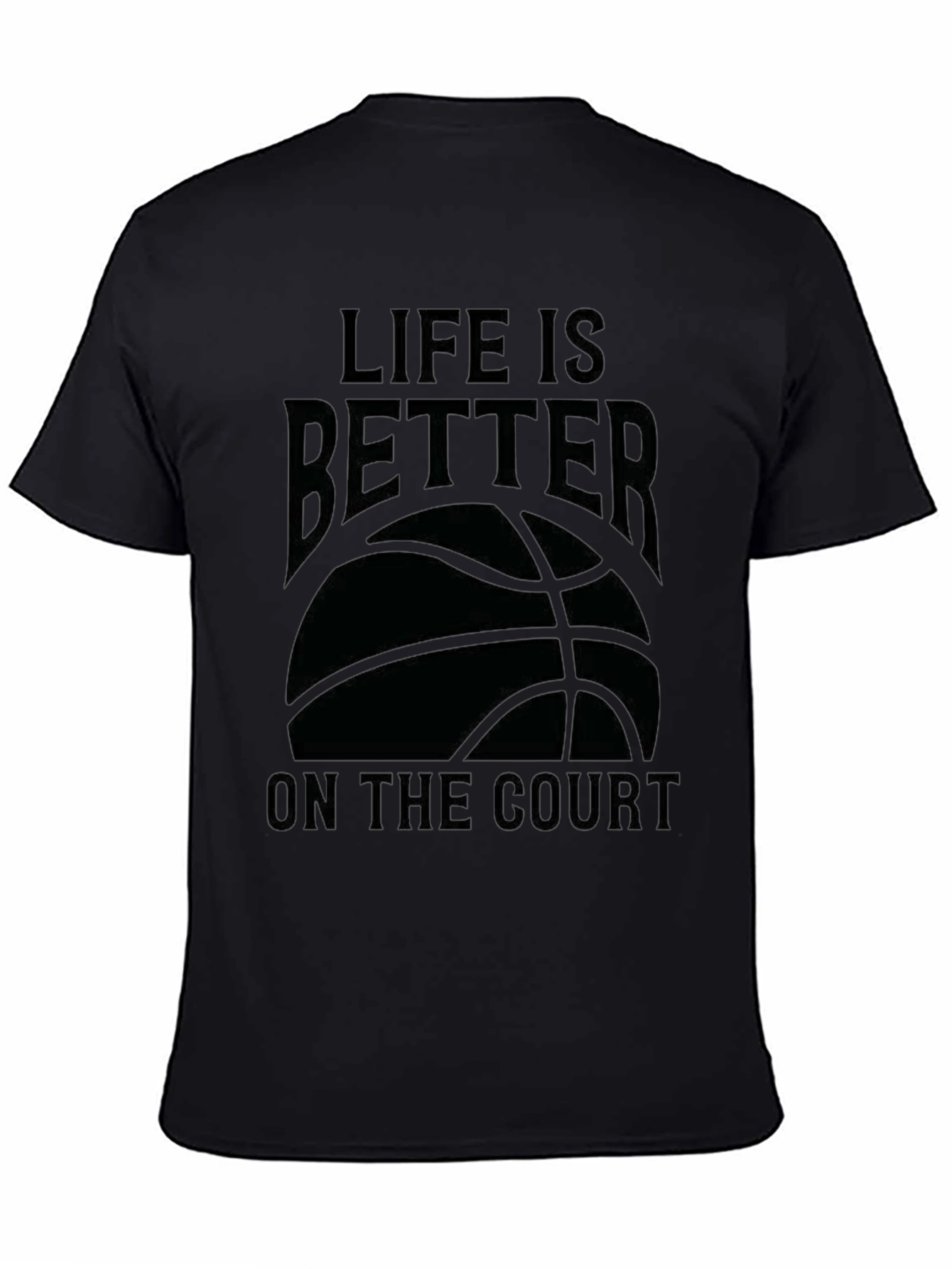 Life is Better on the Court - Black T-Shirt