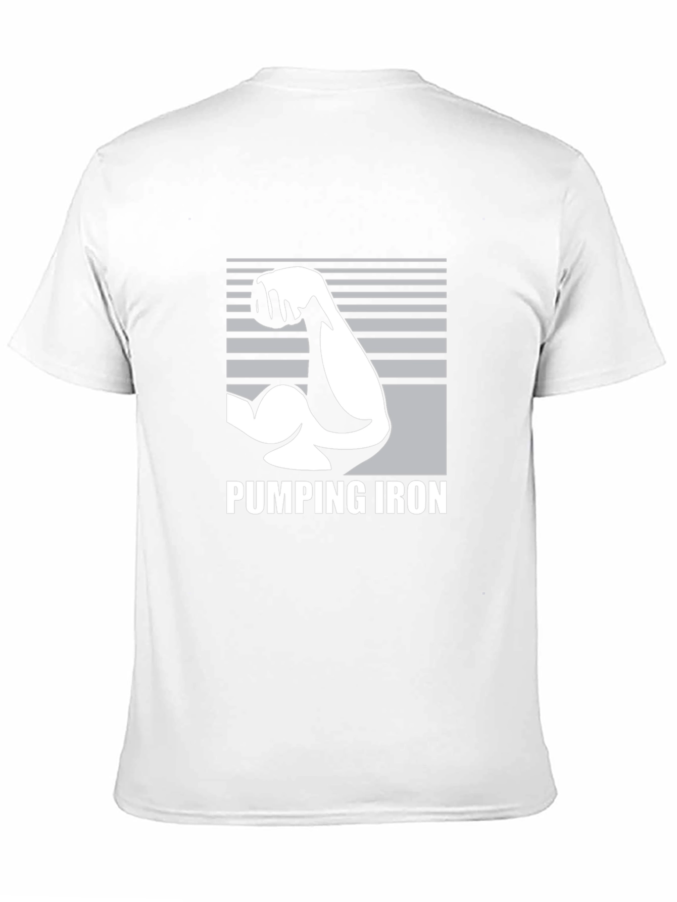 Pumping Iron Graphic Tee - Black Cotton Gym Shirt