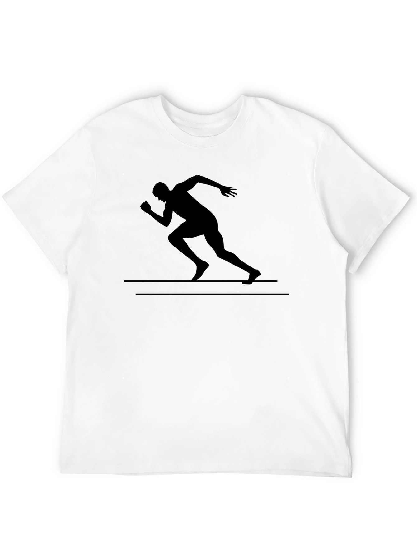 Runner Silhouette Black Graphic T-Shirt