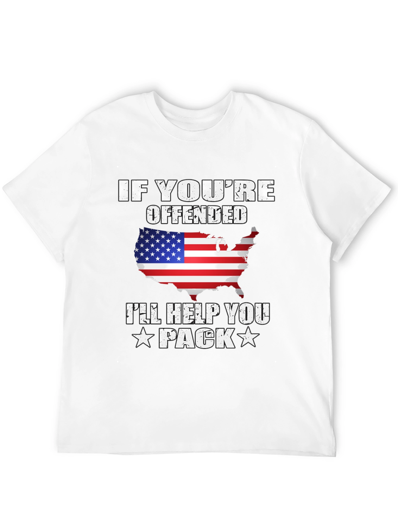 Offended? Ill Help You Pack USA Flag T-Shirt