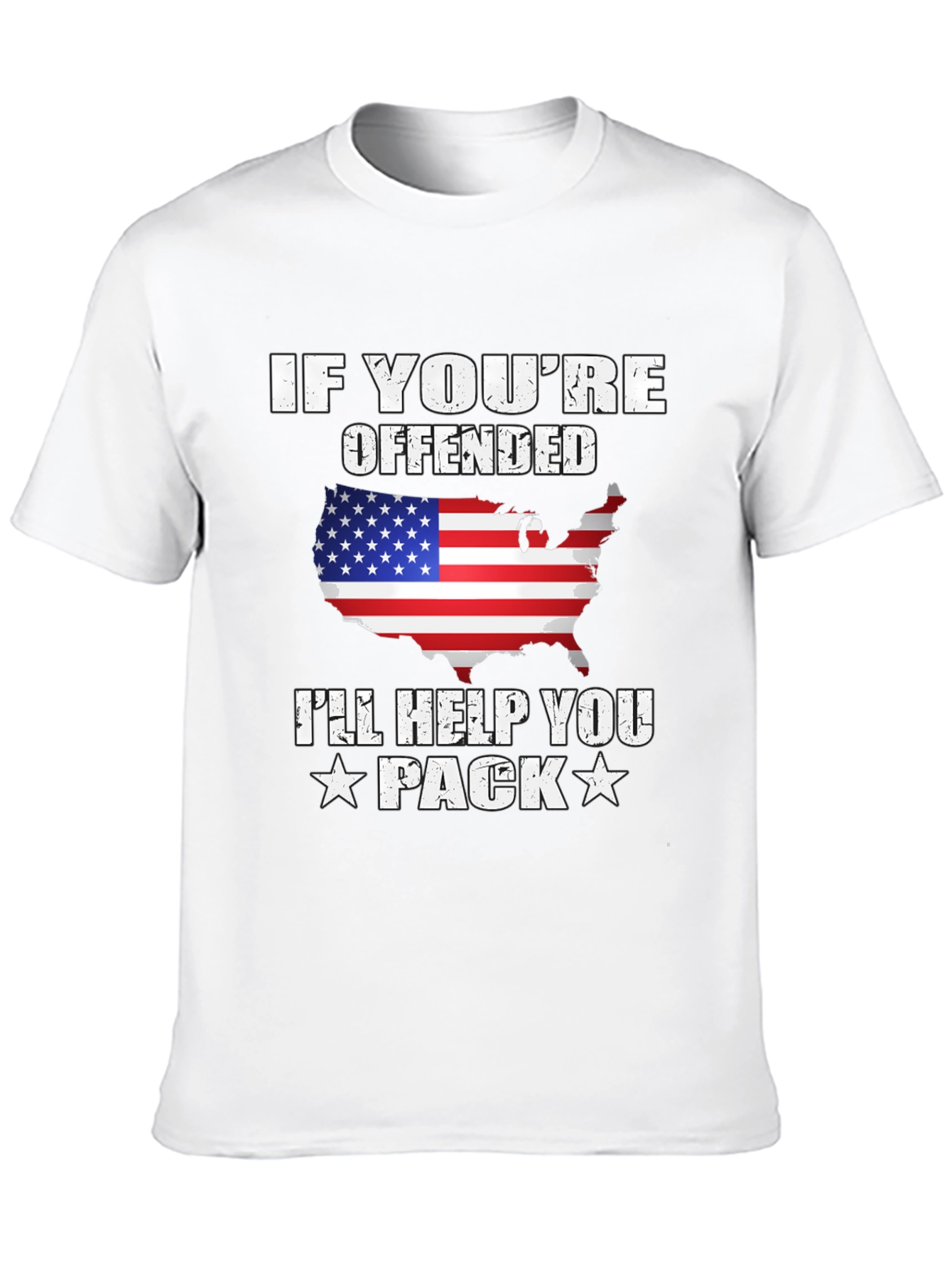 Offended? Ill Help You Pack USA Flag T-Shirt