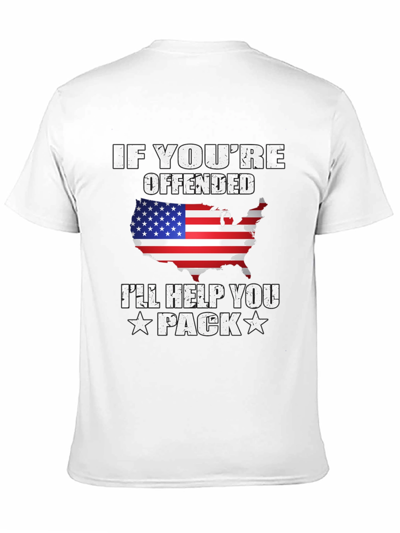 Offended? Ill Help You Pack USA Flag T-Shirt