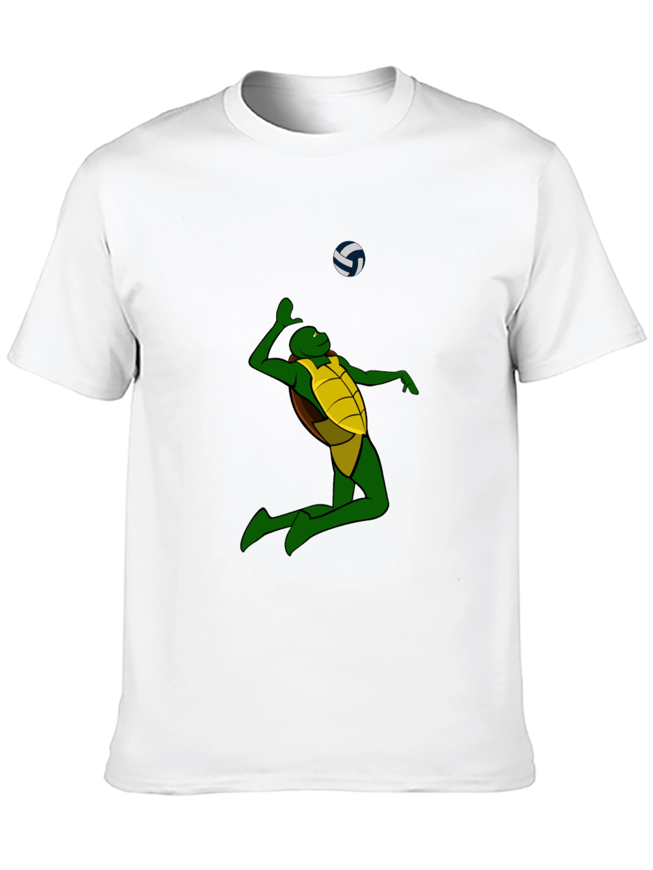 Turtle Volleyball Graphic T-Shirt - Black