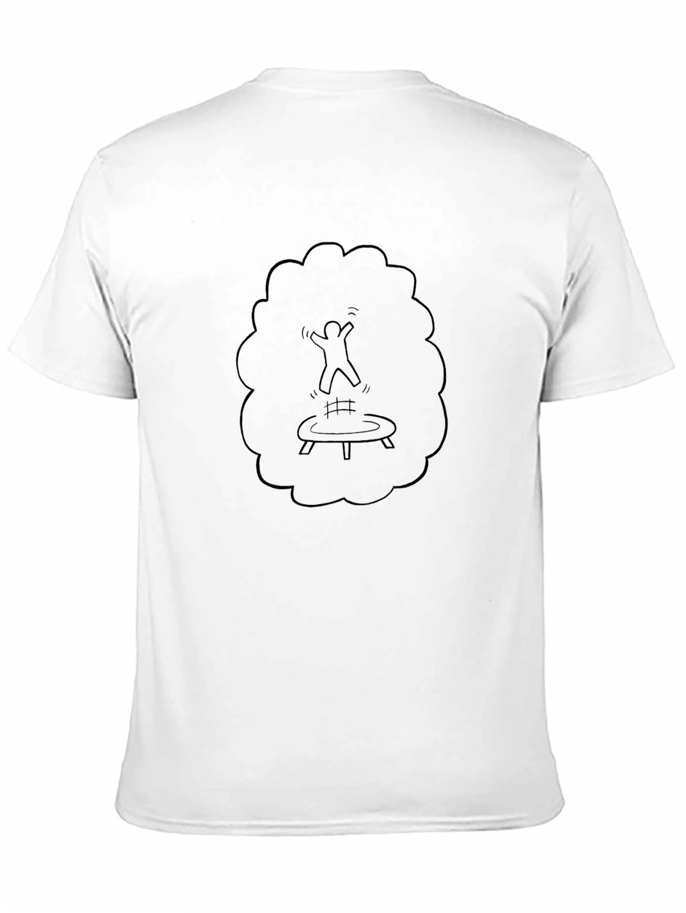 Mans Black T-Shirt with Trampoline Design
