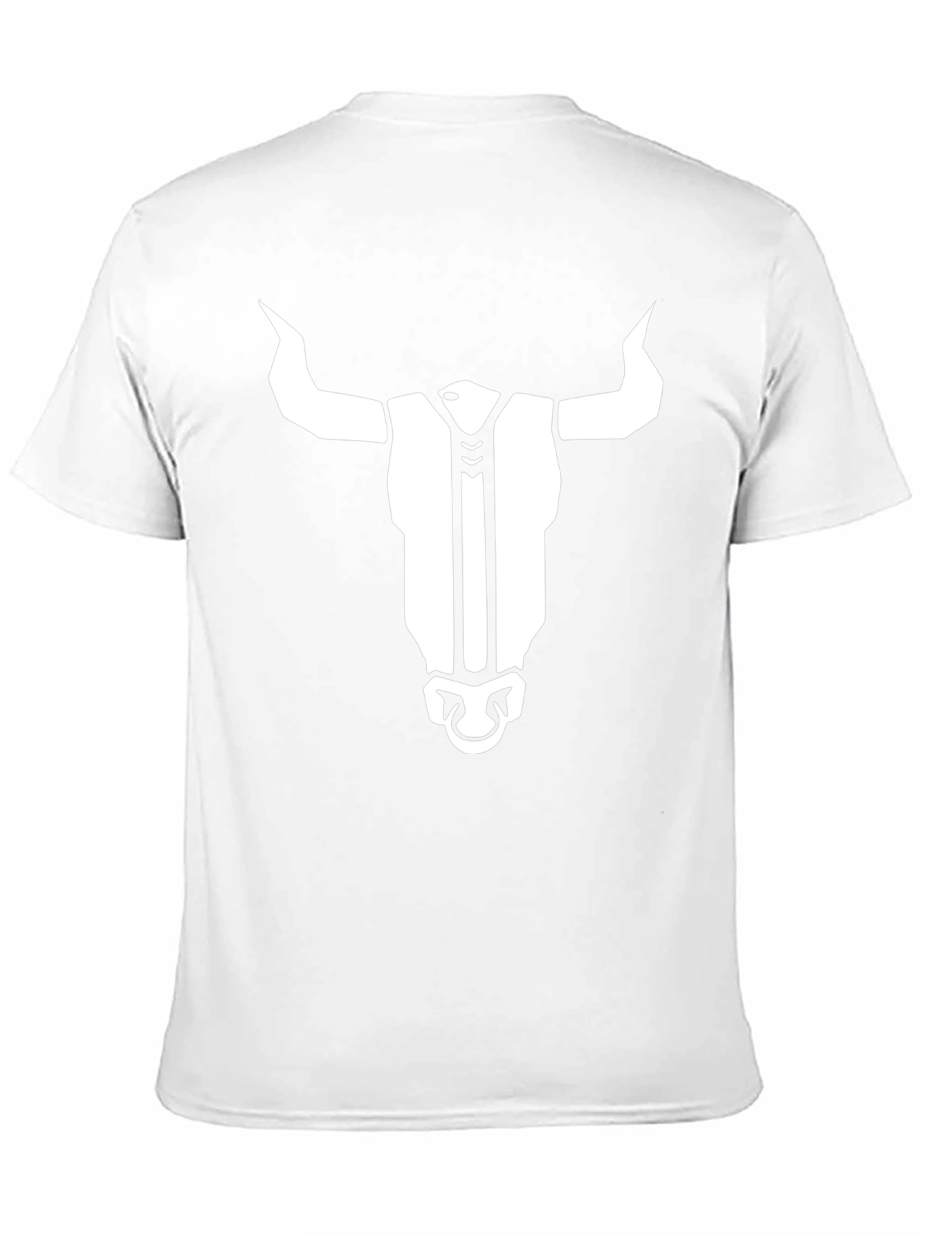 Black T-Shirt with Bull Head Graphic Print