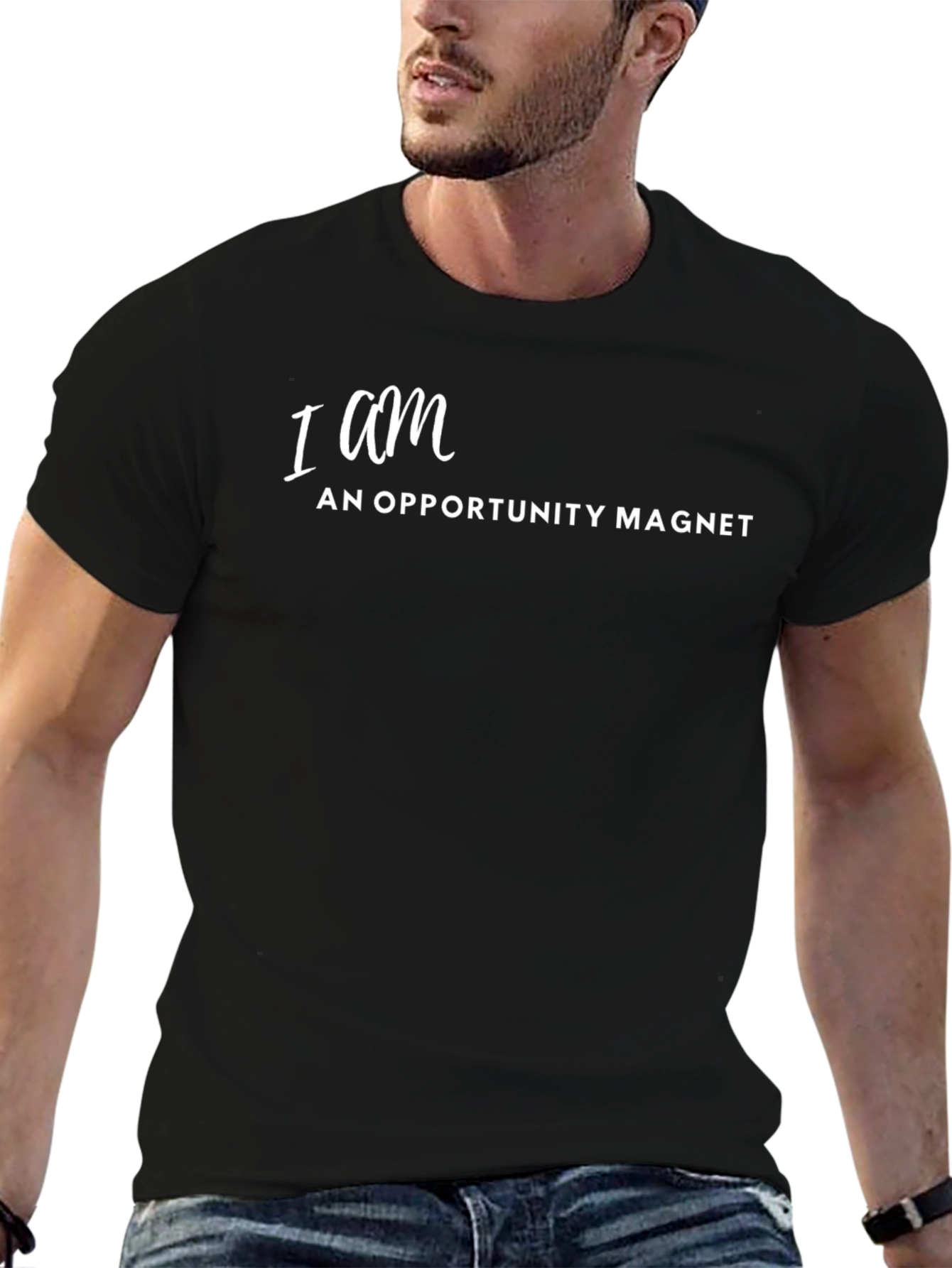 Opportunity Magnet Black T-Shirt
