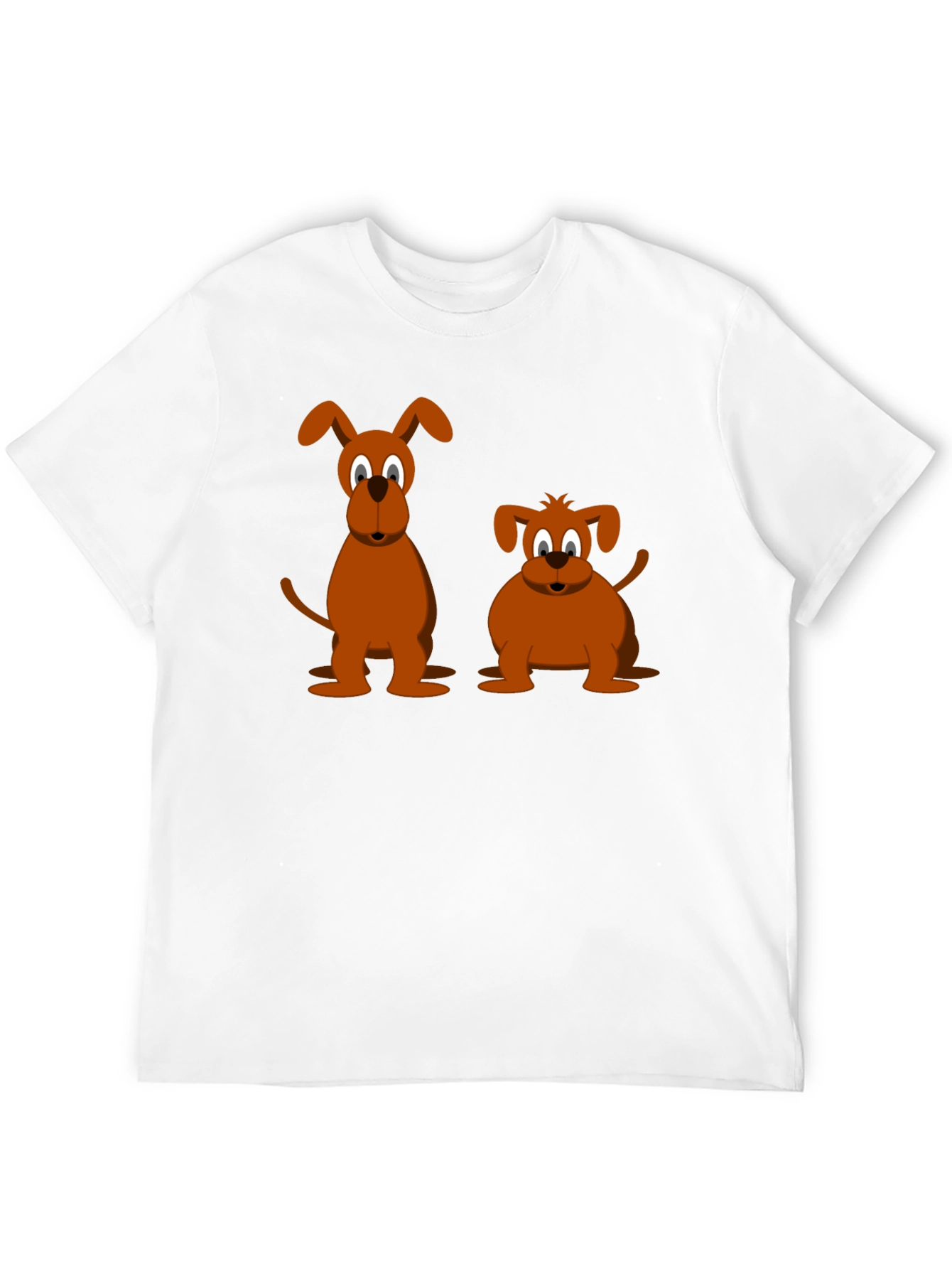 Two Cartoon Dogs T-Shirt – Cute Dog Lover Graphic Tee Gift