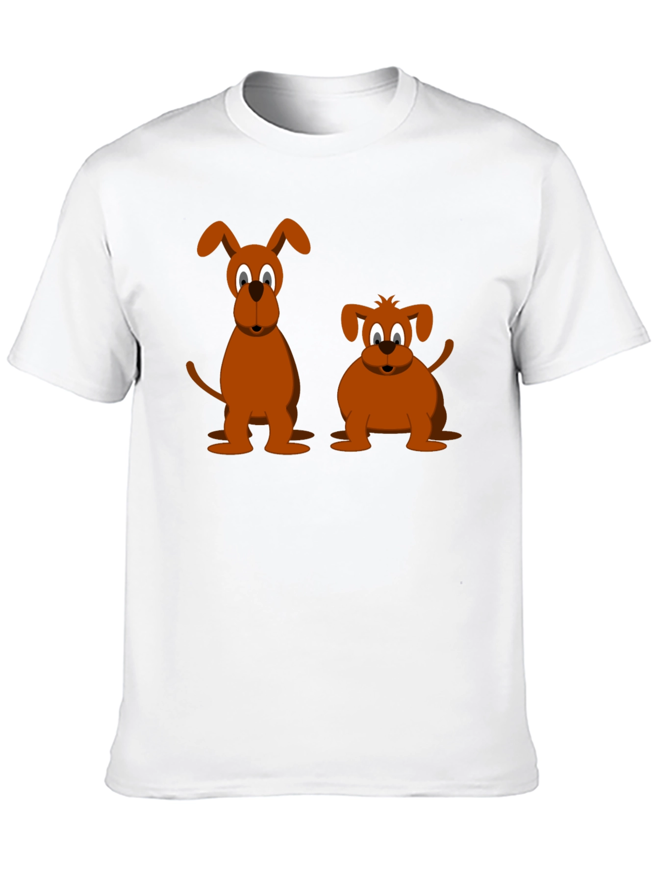 Two Cartoon Dogs T-Shirt – Cute Dog Lover Graphic Tee Gift