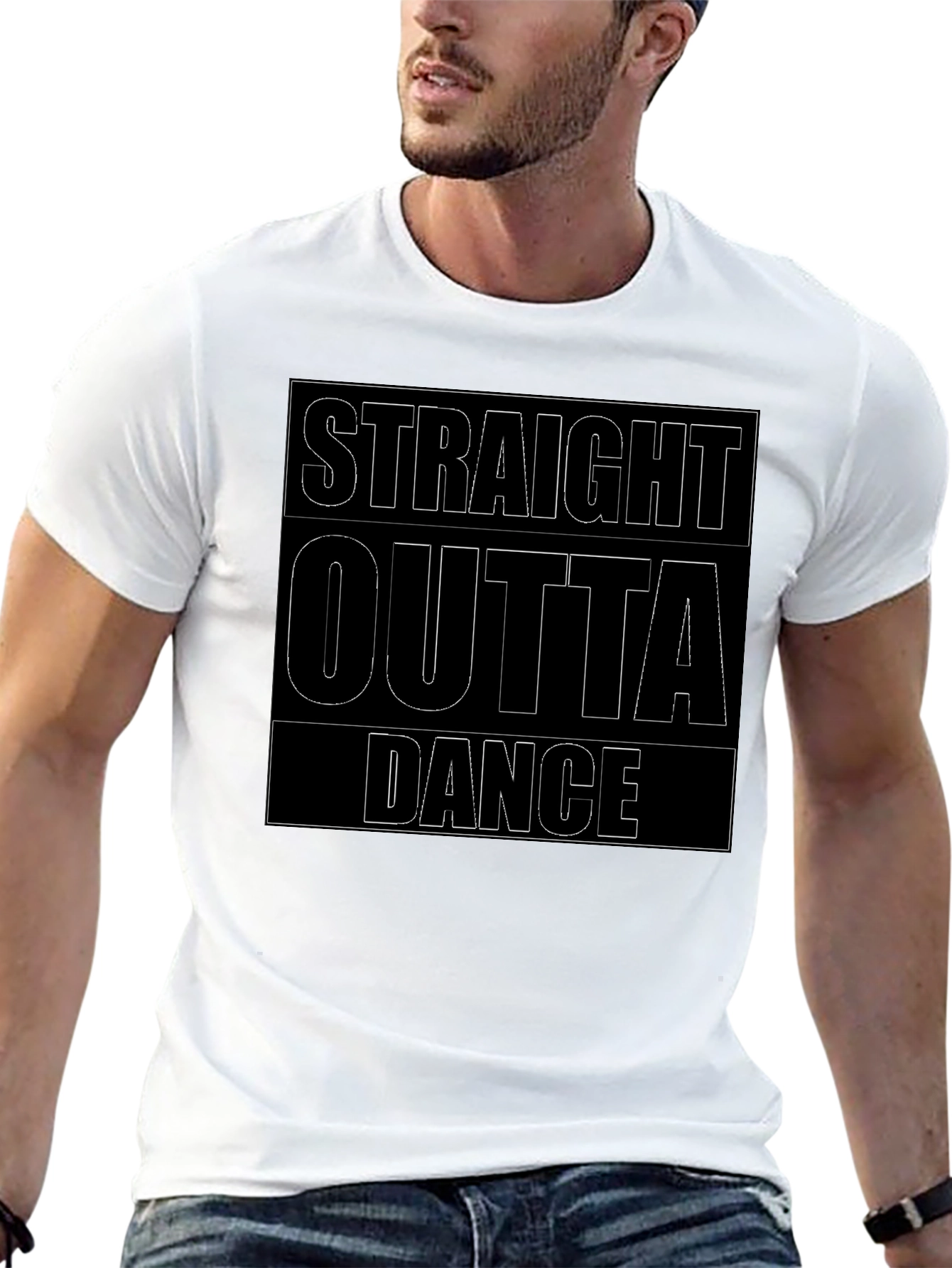 Straight Outta Dance T-Shirt - Black Crew Neck
