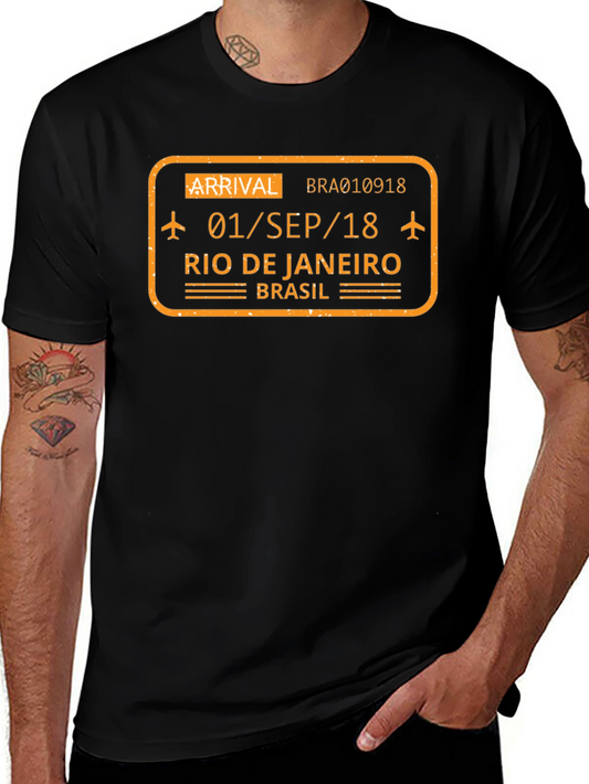 Rio de Janeiro Arrival T-Shirt - Black